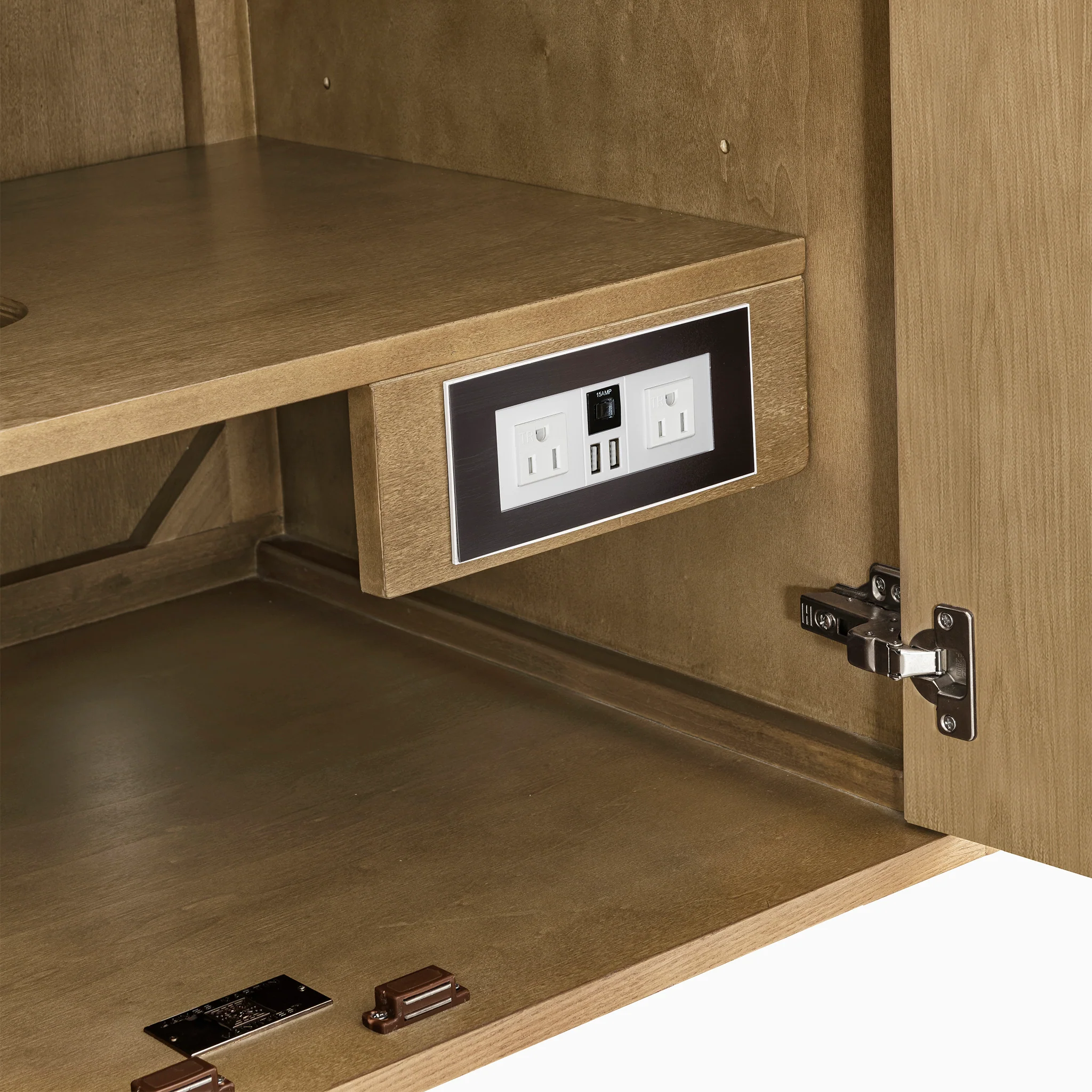 Abigail 30" Single Vanity in Light Natural Oak with 3 cm White Zeus Quartz Top - Image 6