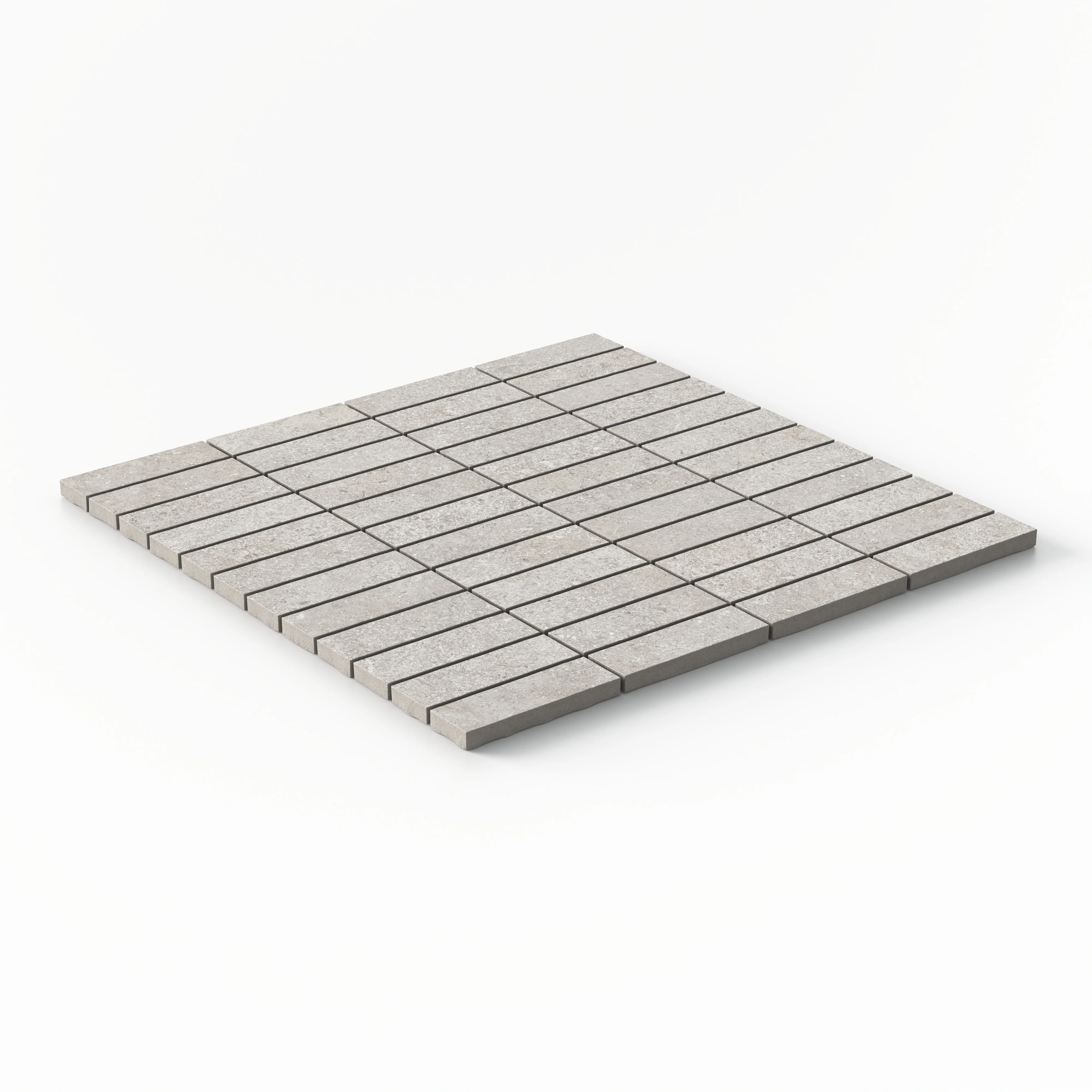 Adeline 1 x 3 Matte Porcelain Mosaic Tile in Taupe - Image 3