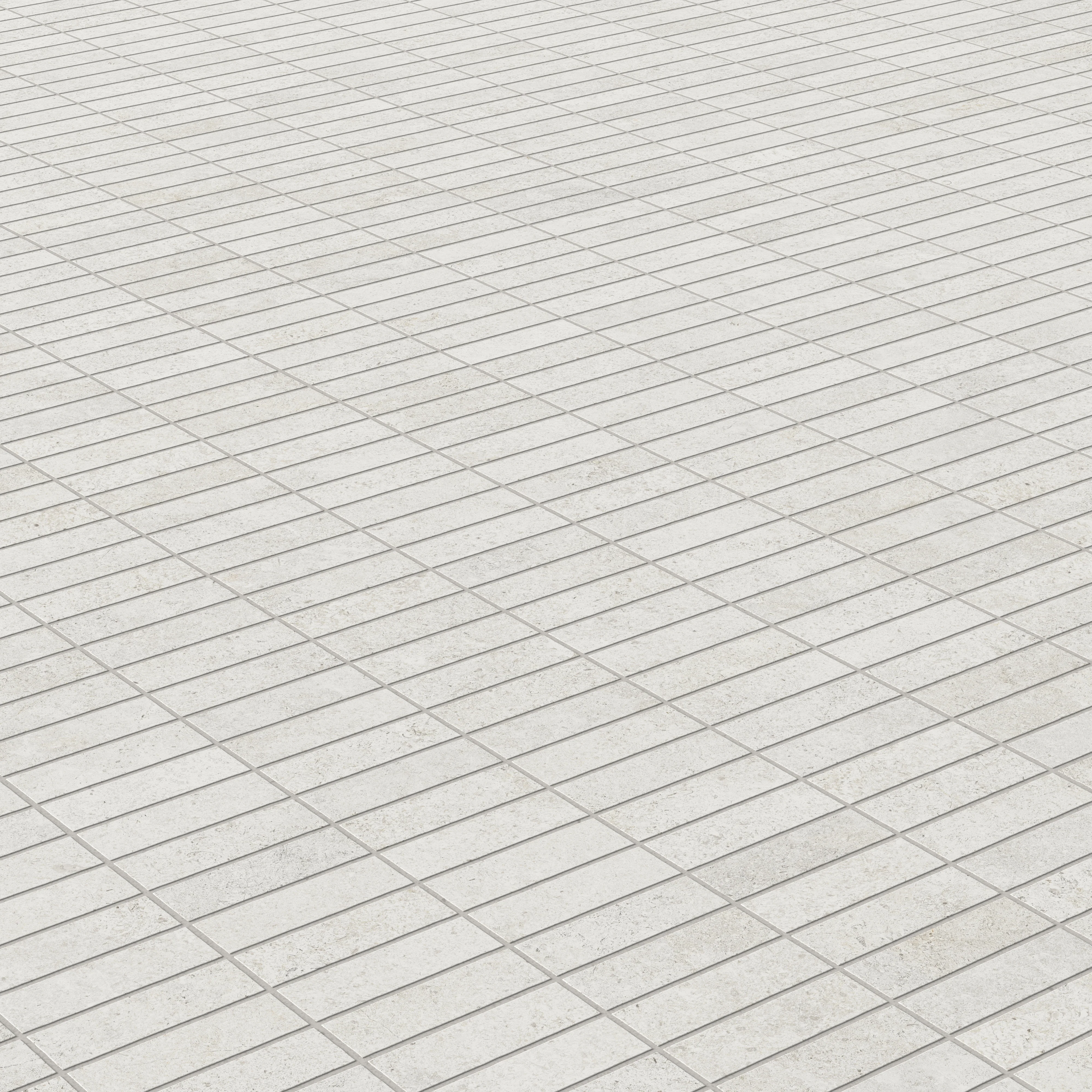 Adeline 1 x 3 Matte Porcelain Mosaic Tile in White Sand - Image 4