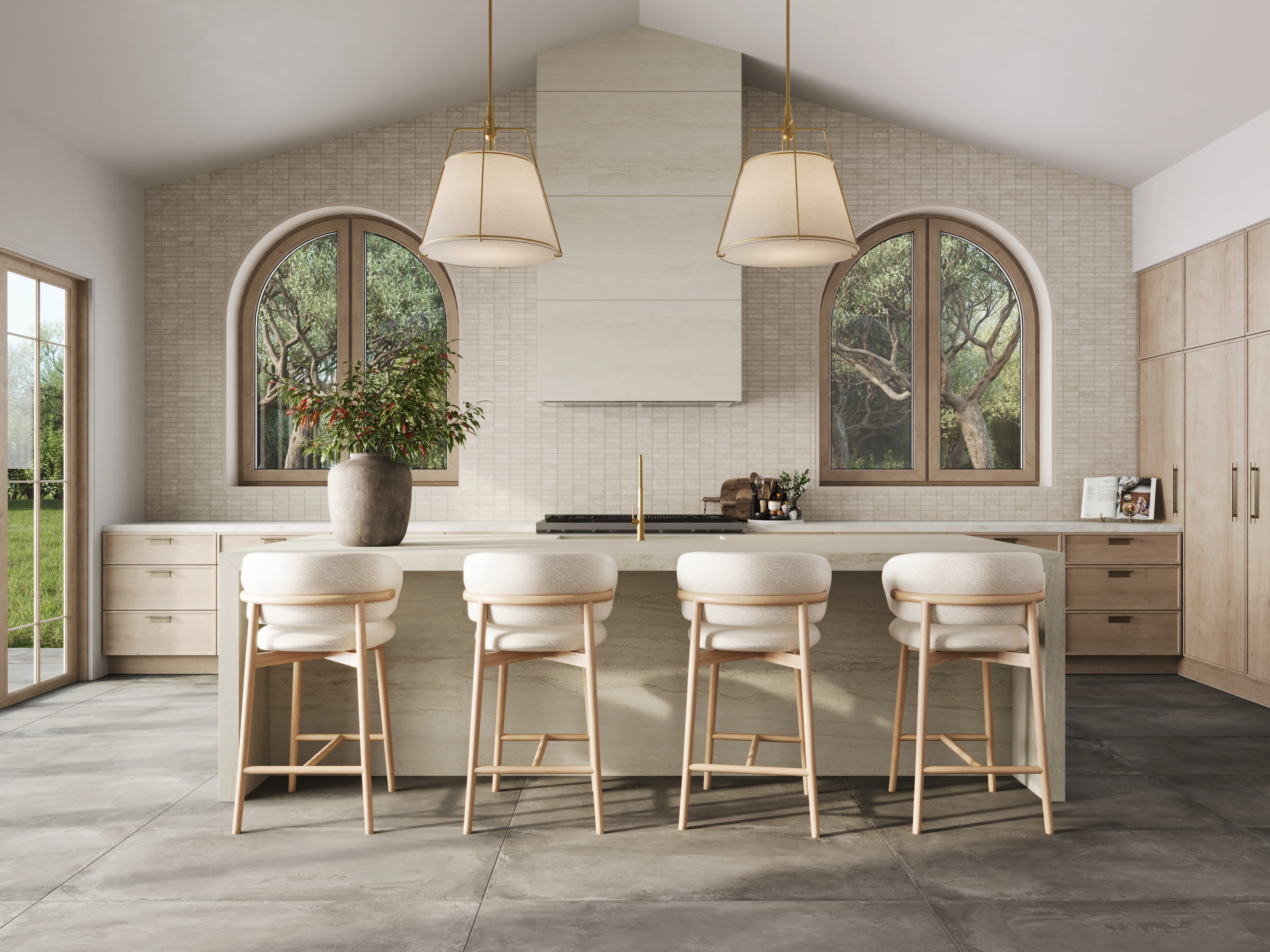 Adeline 1 x 4 Matte Porcelain Mosaic Tile in Taupe - Image 5