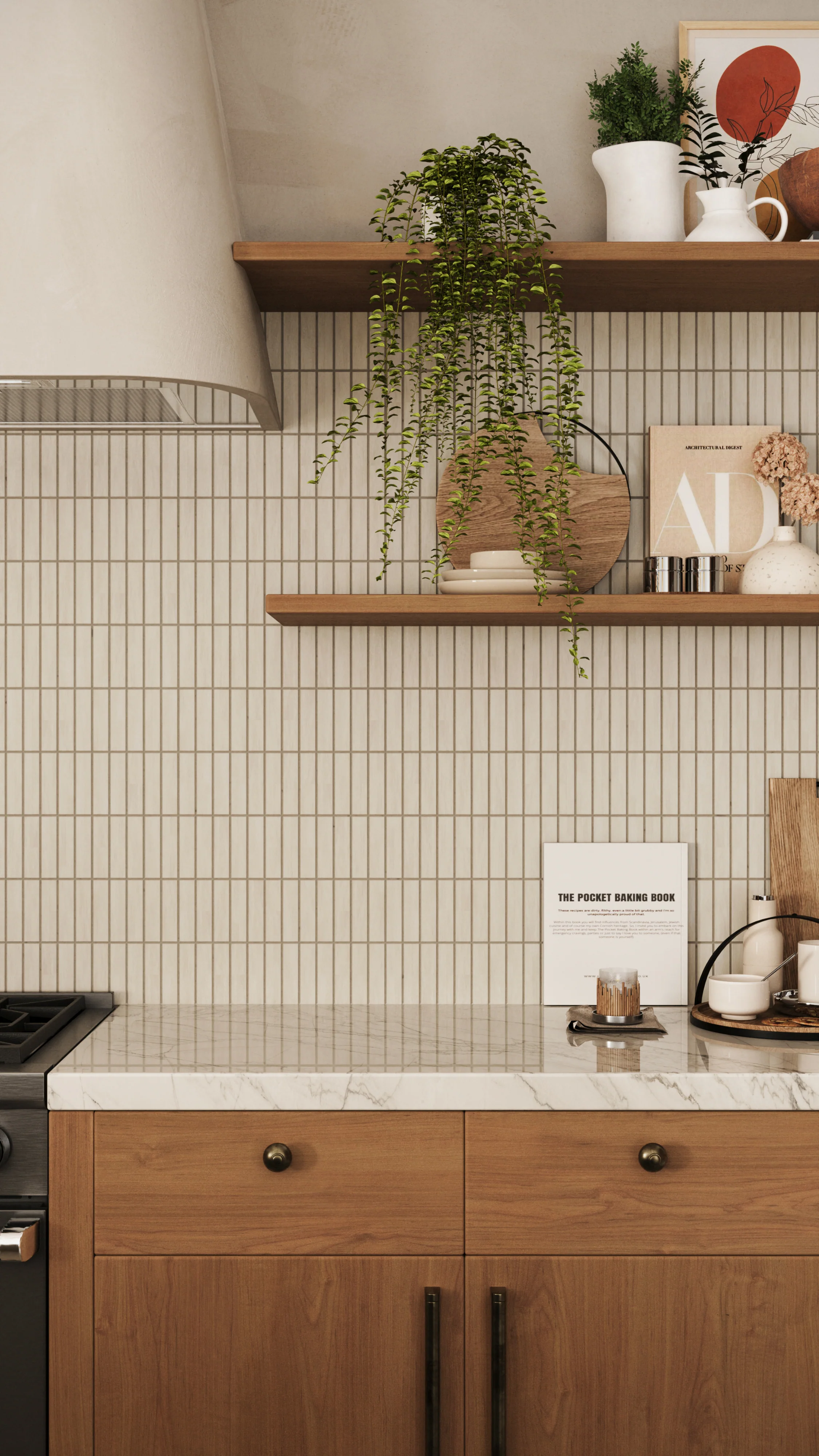 Adeline 1 x 4 Matte Porcelain Mosaic Tile in White Sand - Image 13