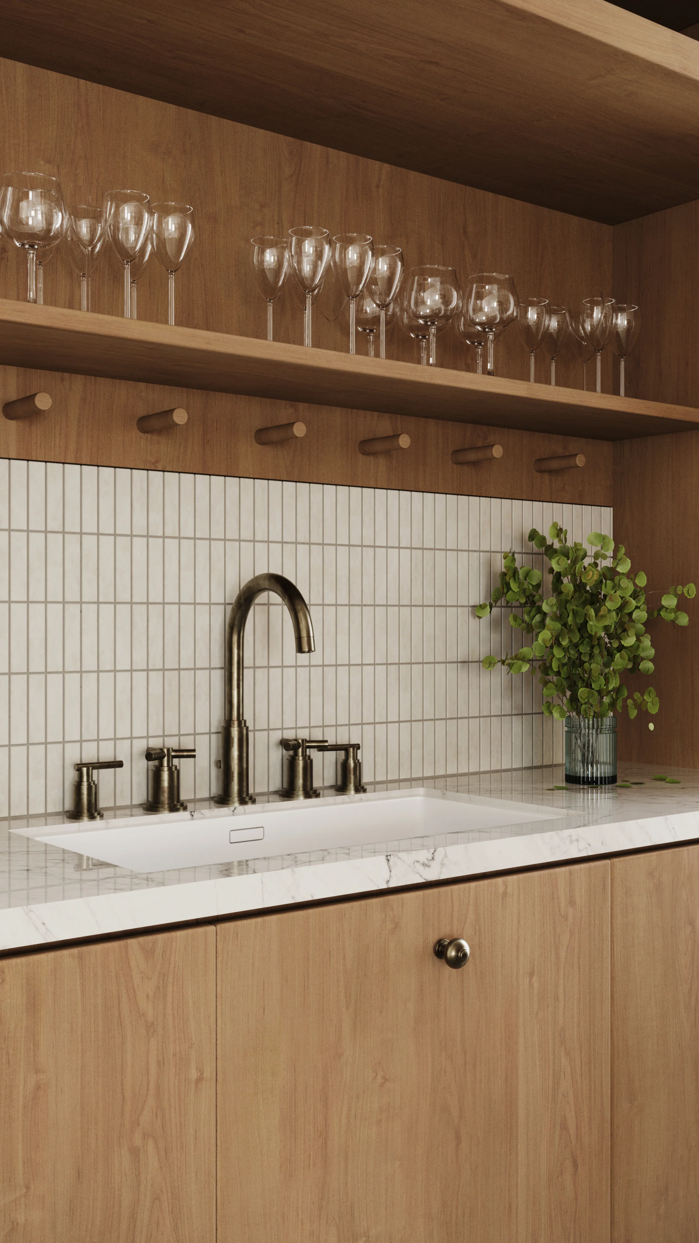 Adeline 1 x 4 Matte Porcelain Mosaic Tile in White Sand - Image 14