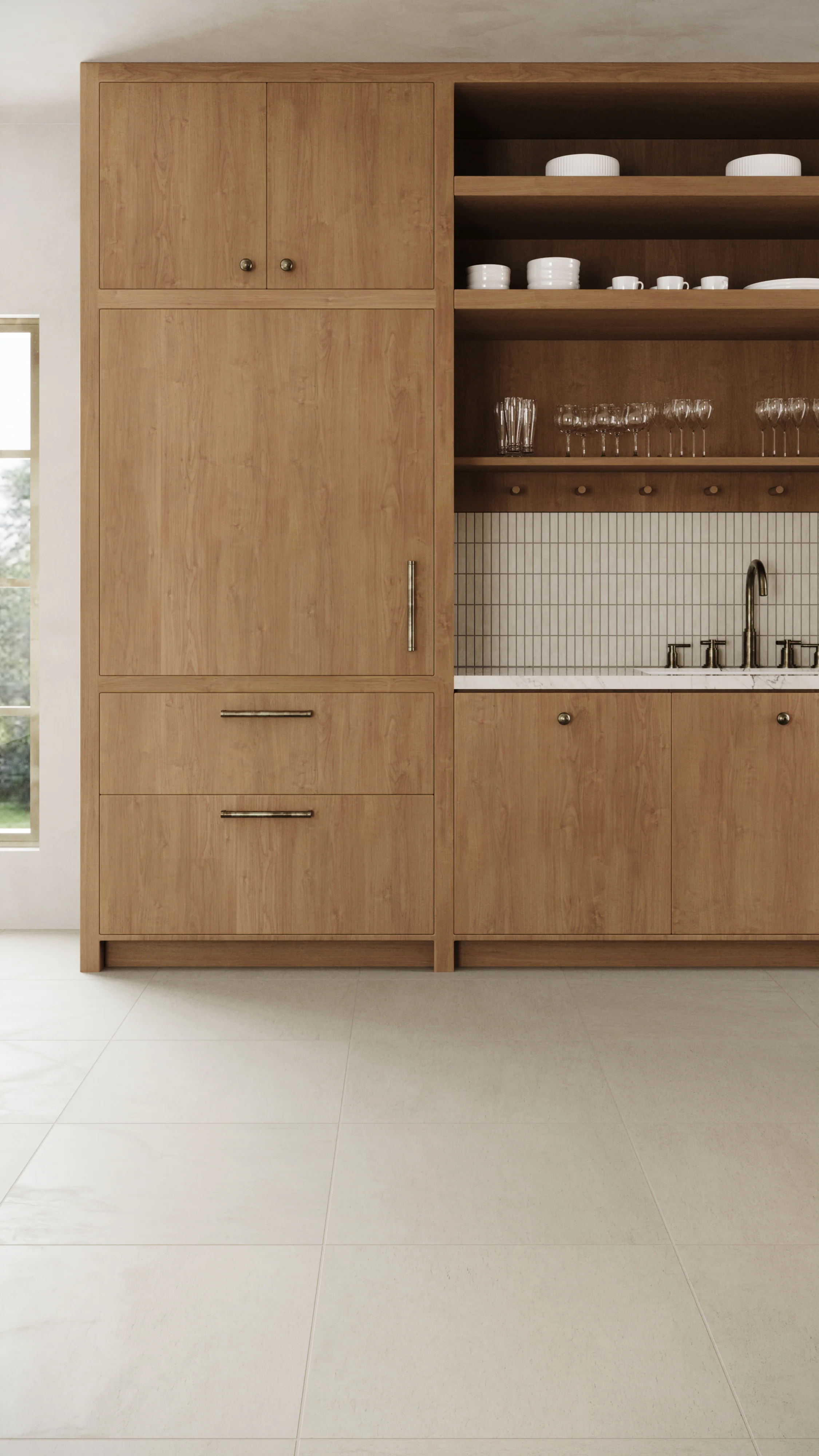 Adeline 1 x 4 Matte Porcelain Mosaic Tile in White Sand - Image 8