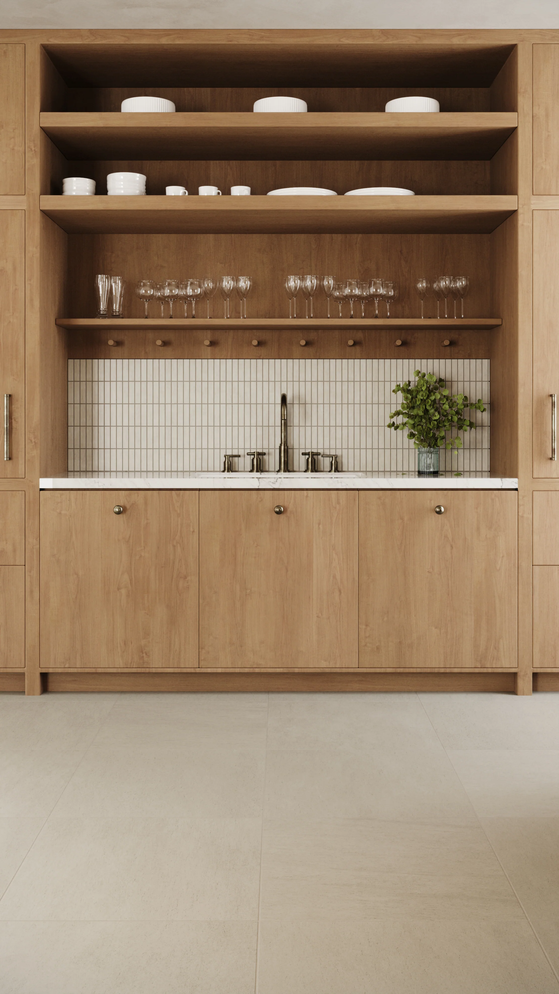 Adeline 1 x 4 Matte Porcelain Mosaic Tile in White Sand - Image 9