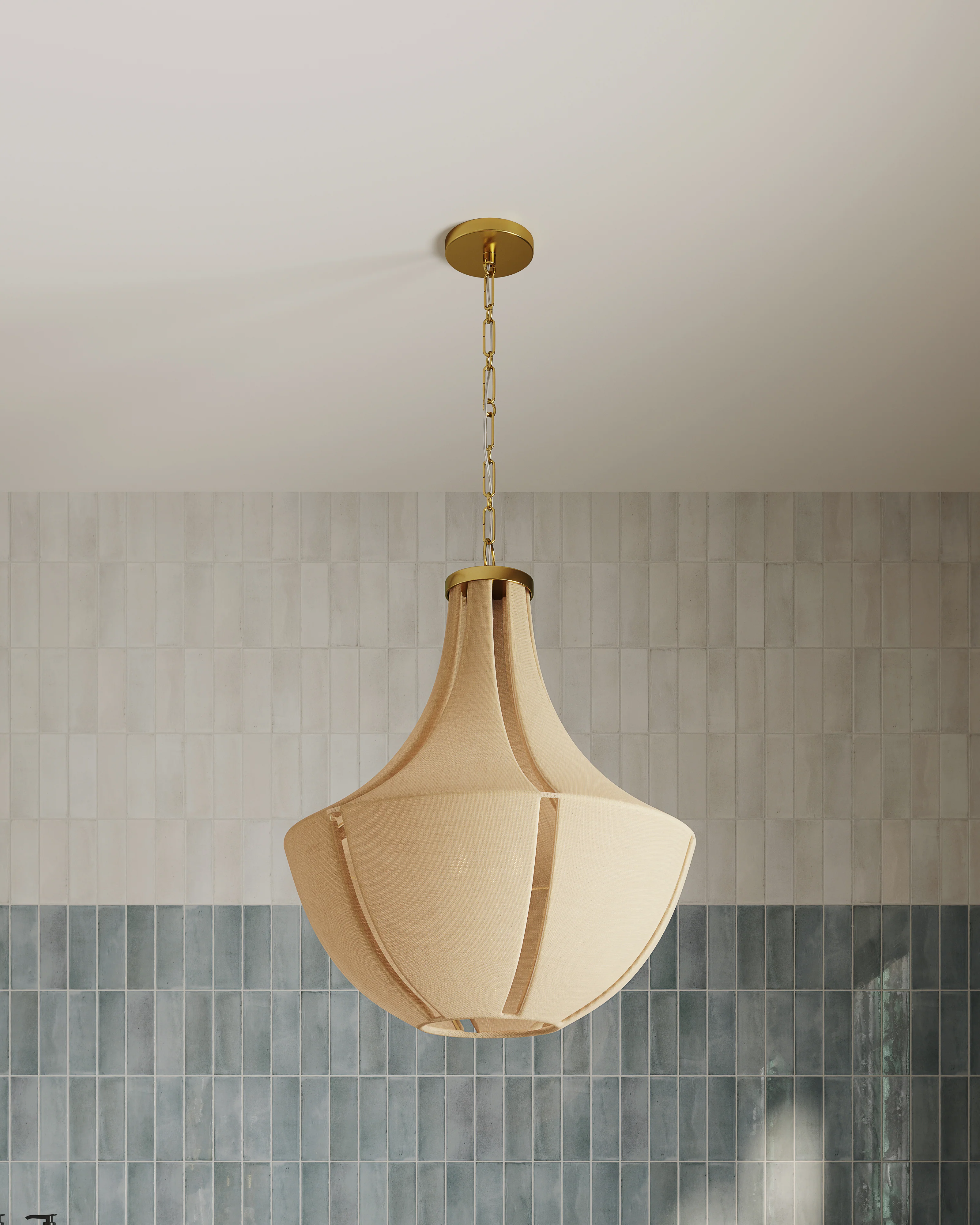 Aida Pendant in Aged Brass - Image 2