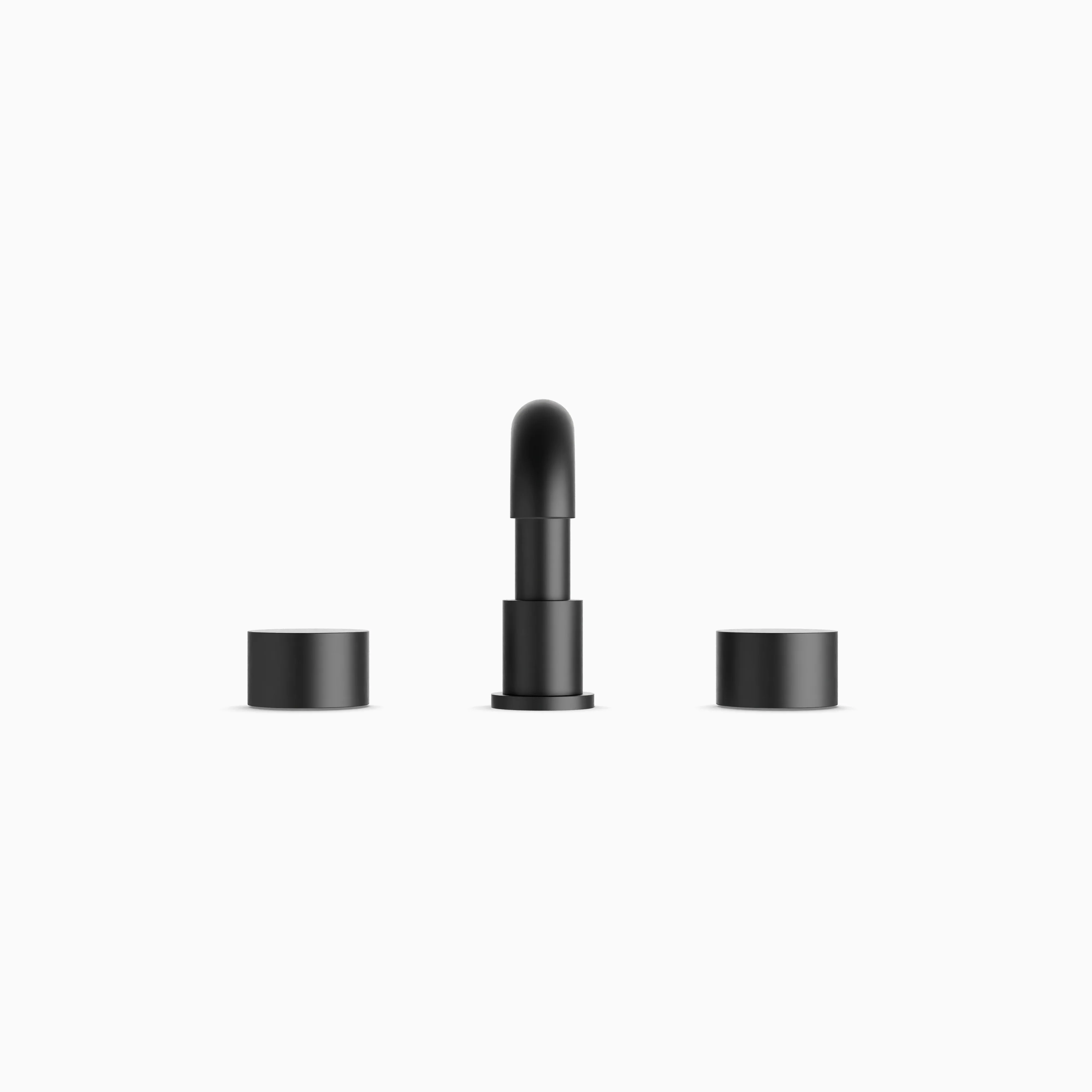 Alder 8" Widespread Bathroom Faucet With Low Spout & Disc Handles in Matte Black - Image 2