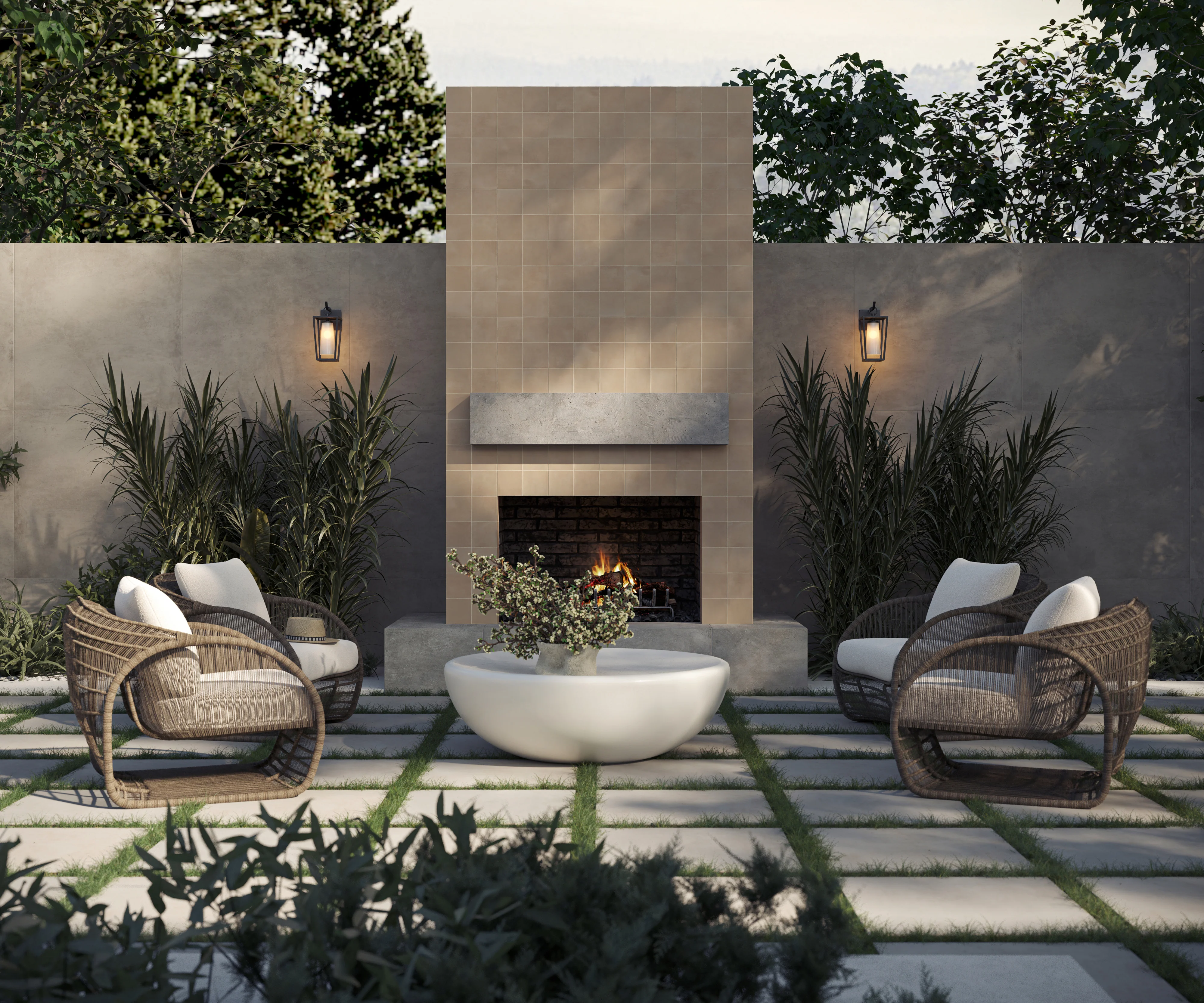 Alina Outdoor Coffee Table in White - Image 9