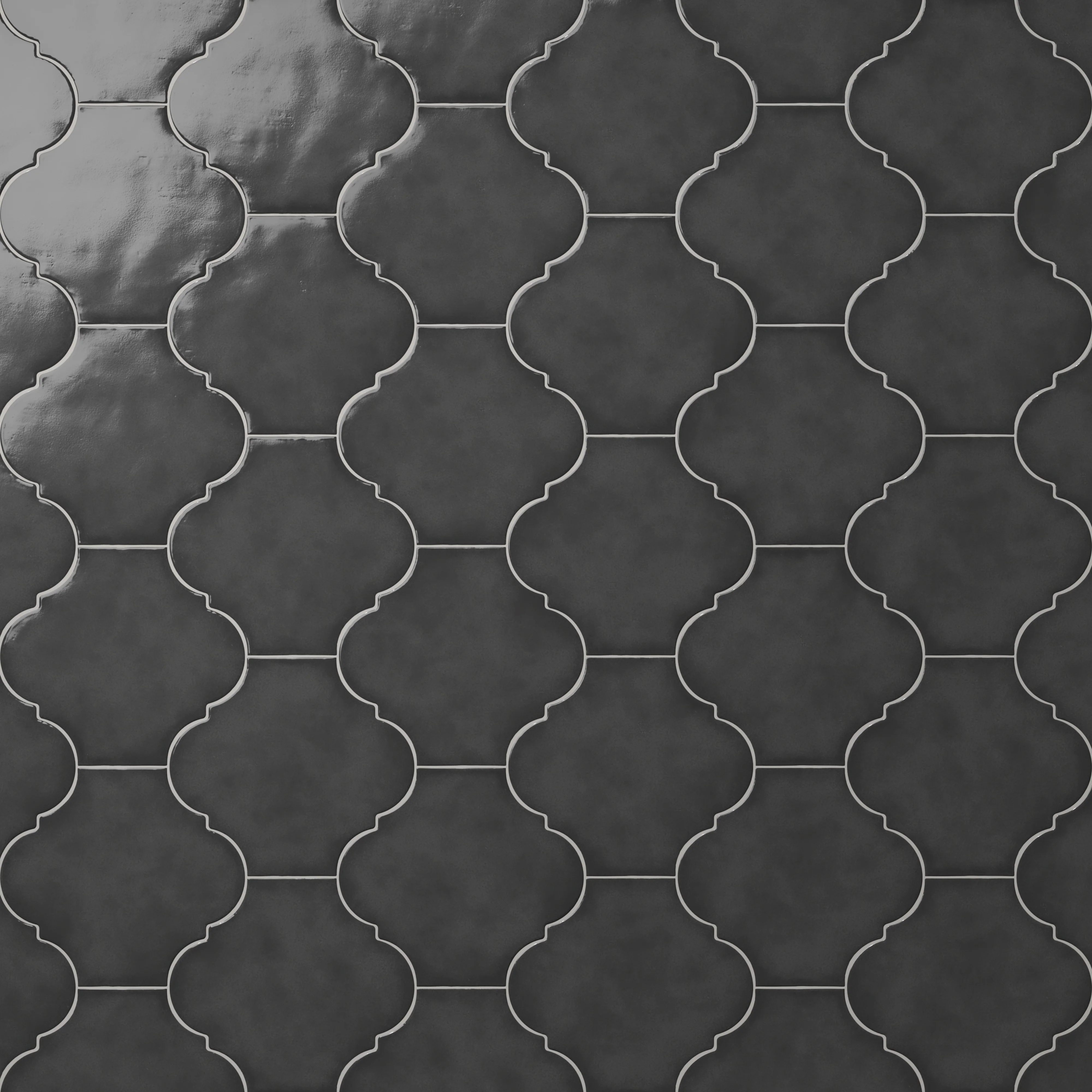 Amaya 10 x 11 Glossy Porcelain Lantern Tile in Midnight - Image 5