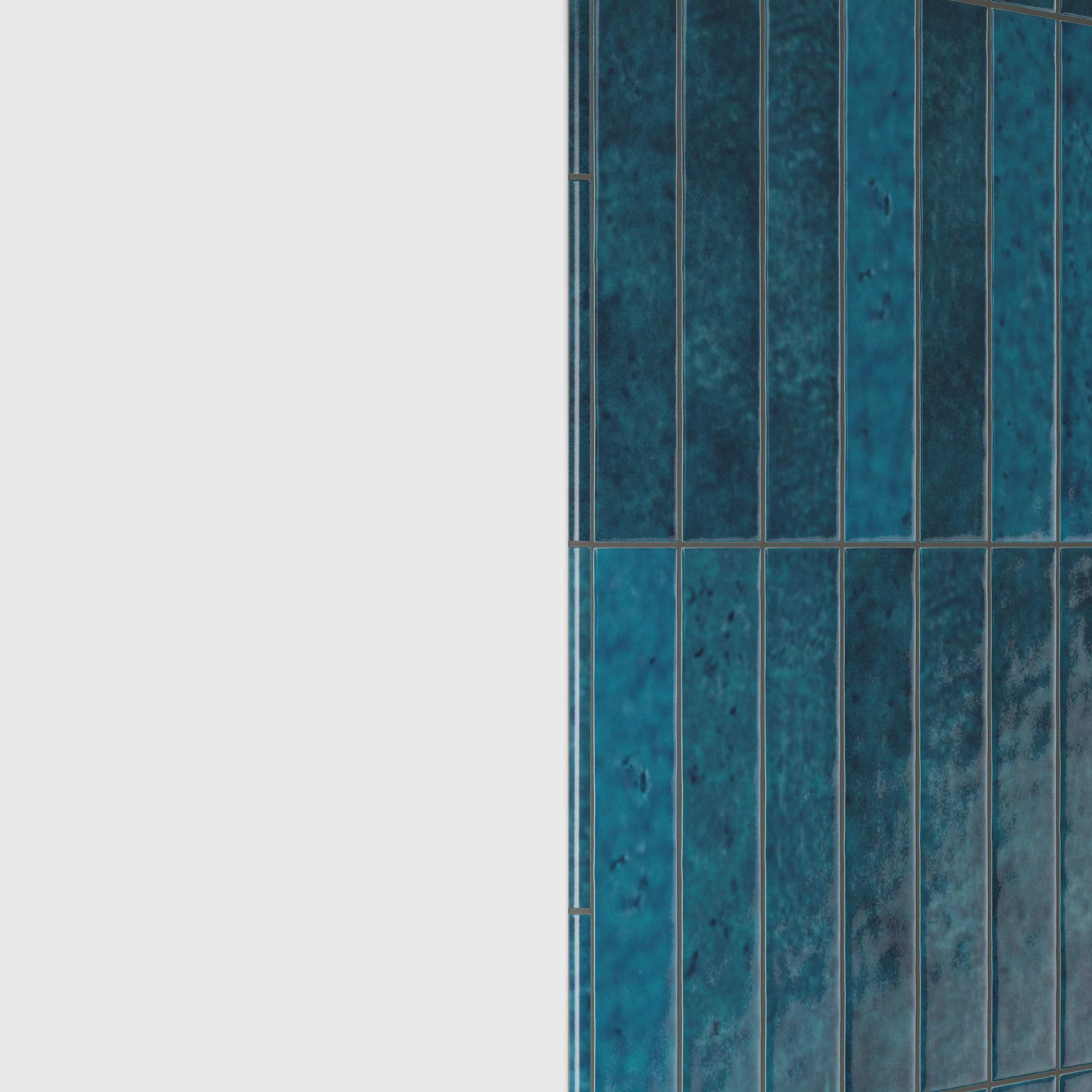 Amelia 0.5 x 8 Glossy Crackled Ceramic Rounded Edge Trim in Denim - Image 4