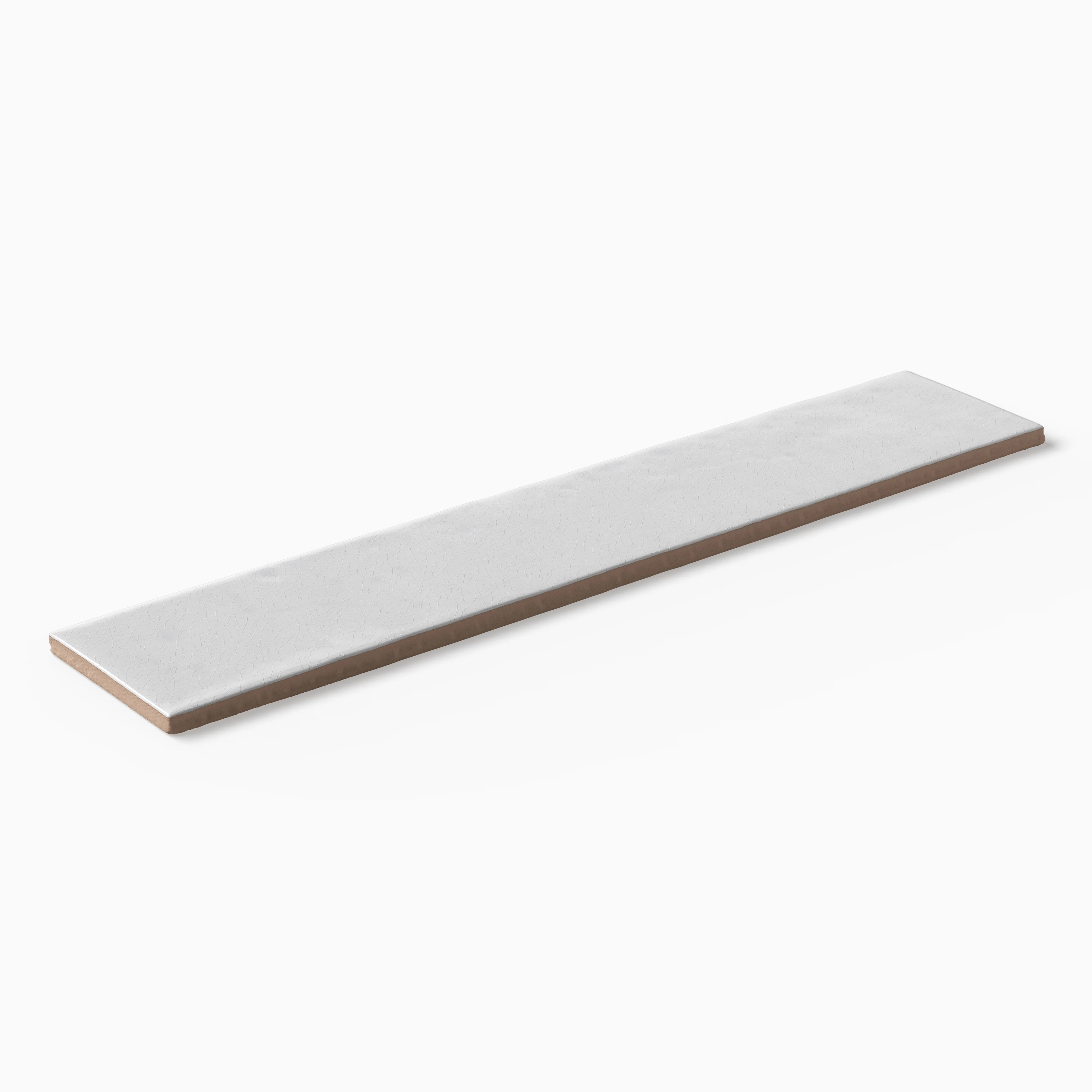 Amelia 2 x 13 Glossy Crackled Ceramic Tile in White - Image 3