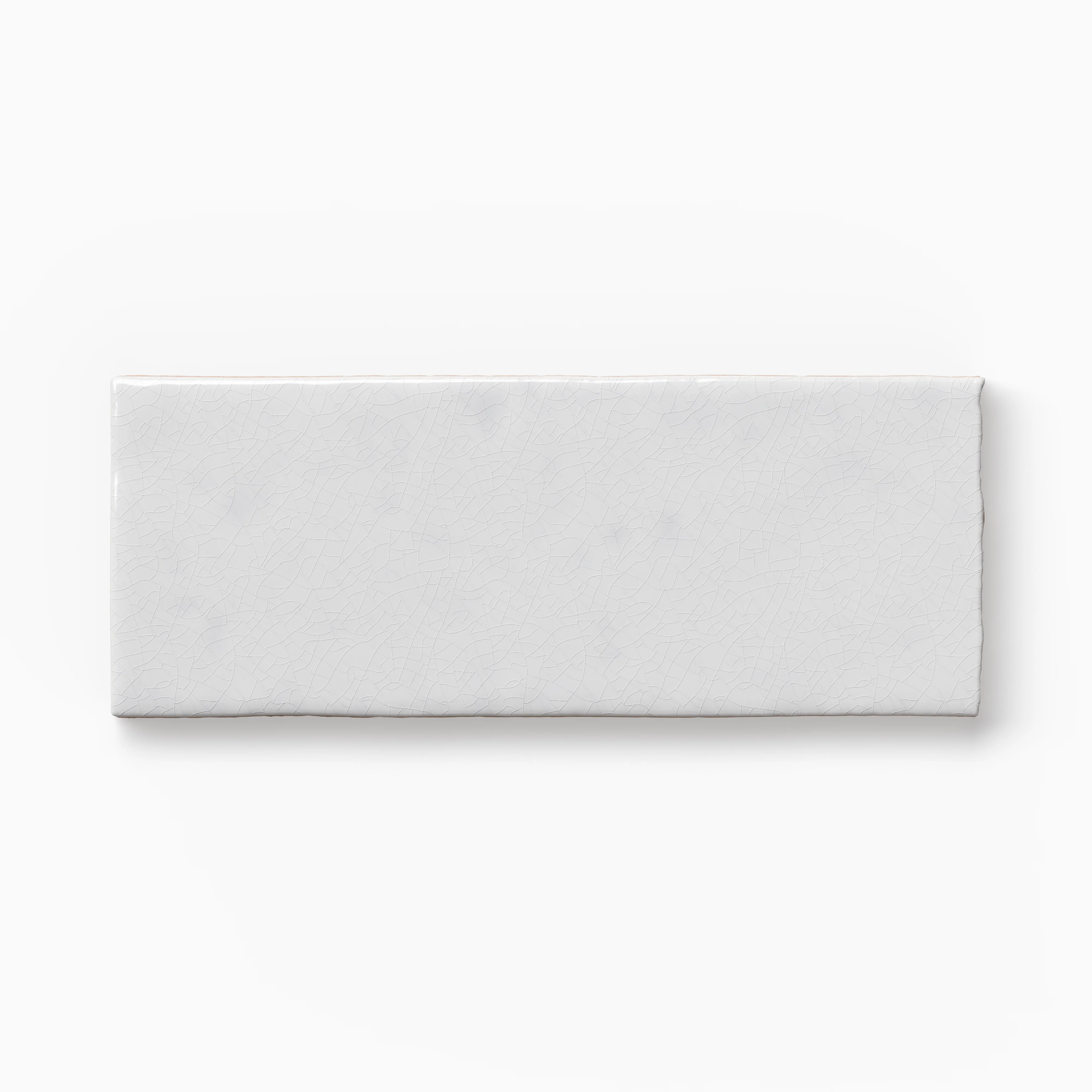 Amelia 2 x 6 Glossy Crackled in White Sample