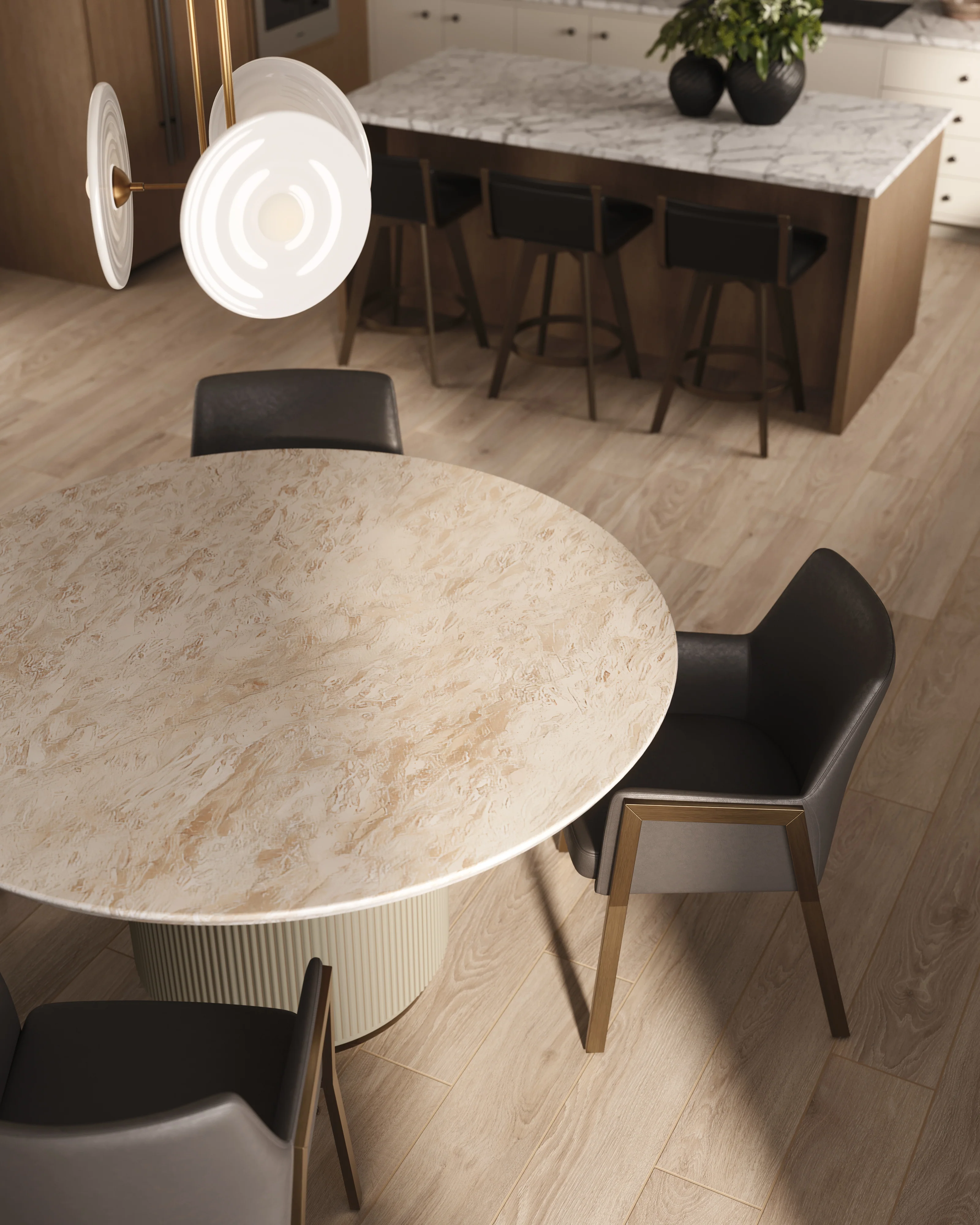 Anastasia 59" Dining Table in Taupe - Image 2