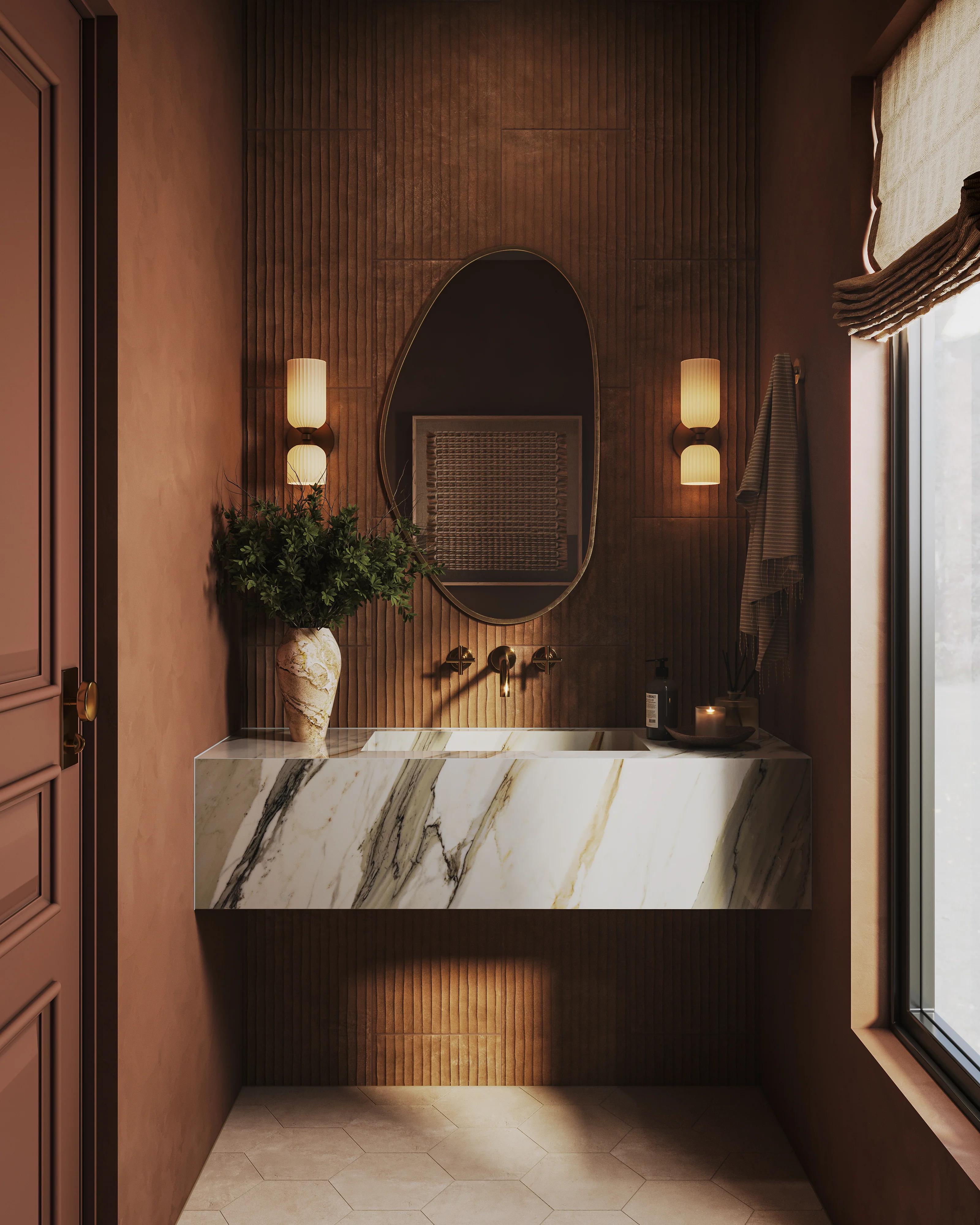 Aniston 24 x 48 Polished Porcelain Tile in Calacatta Cremo - Image 14