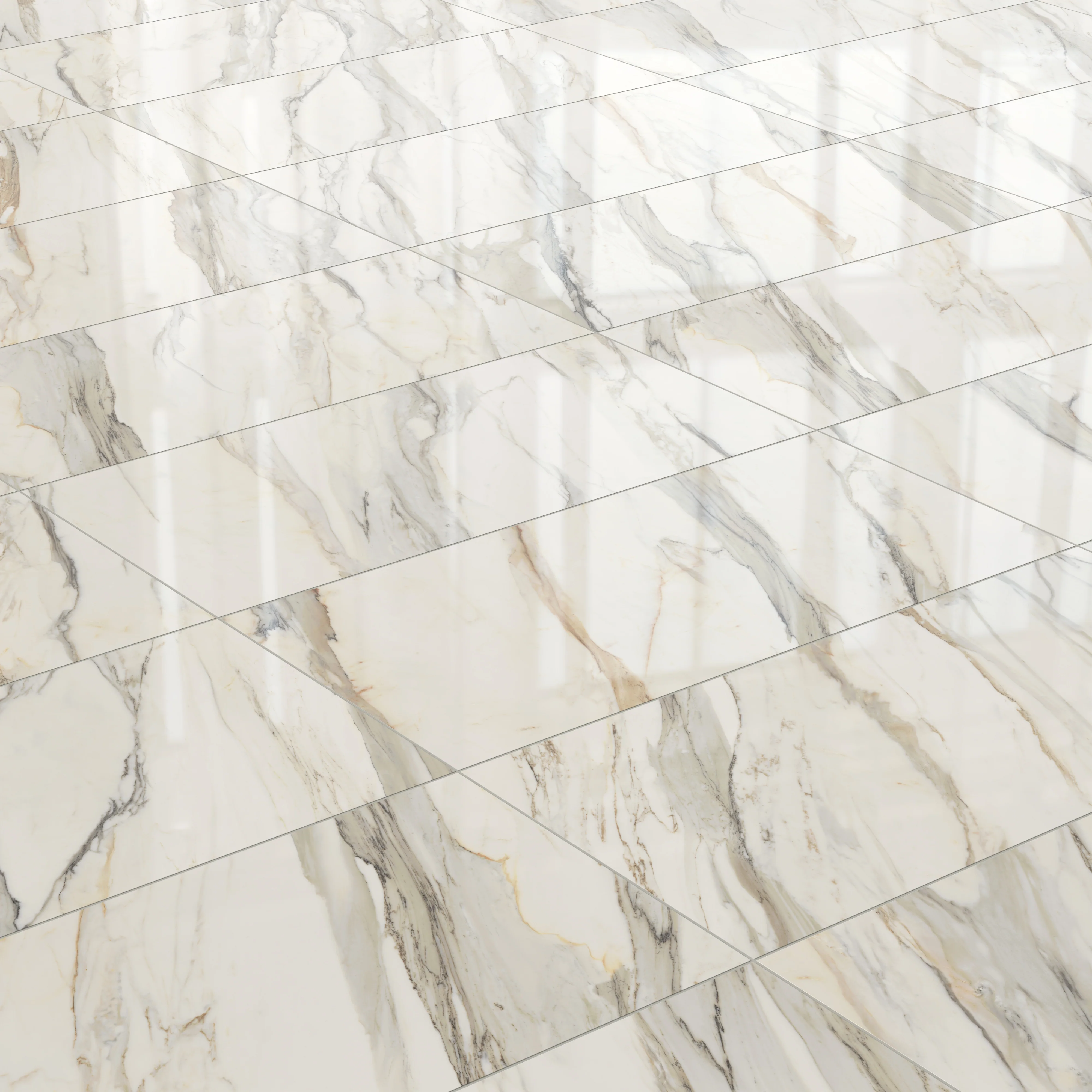 Aniston 24 x 48 Polished Porcelain Tile in Calacatta Cremo - Image 5