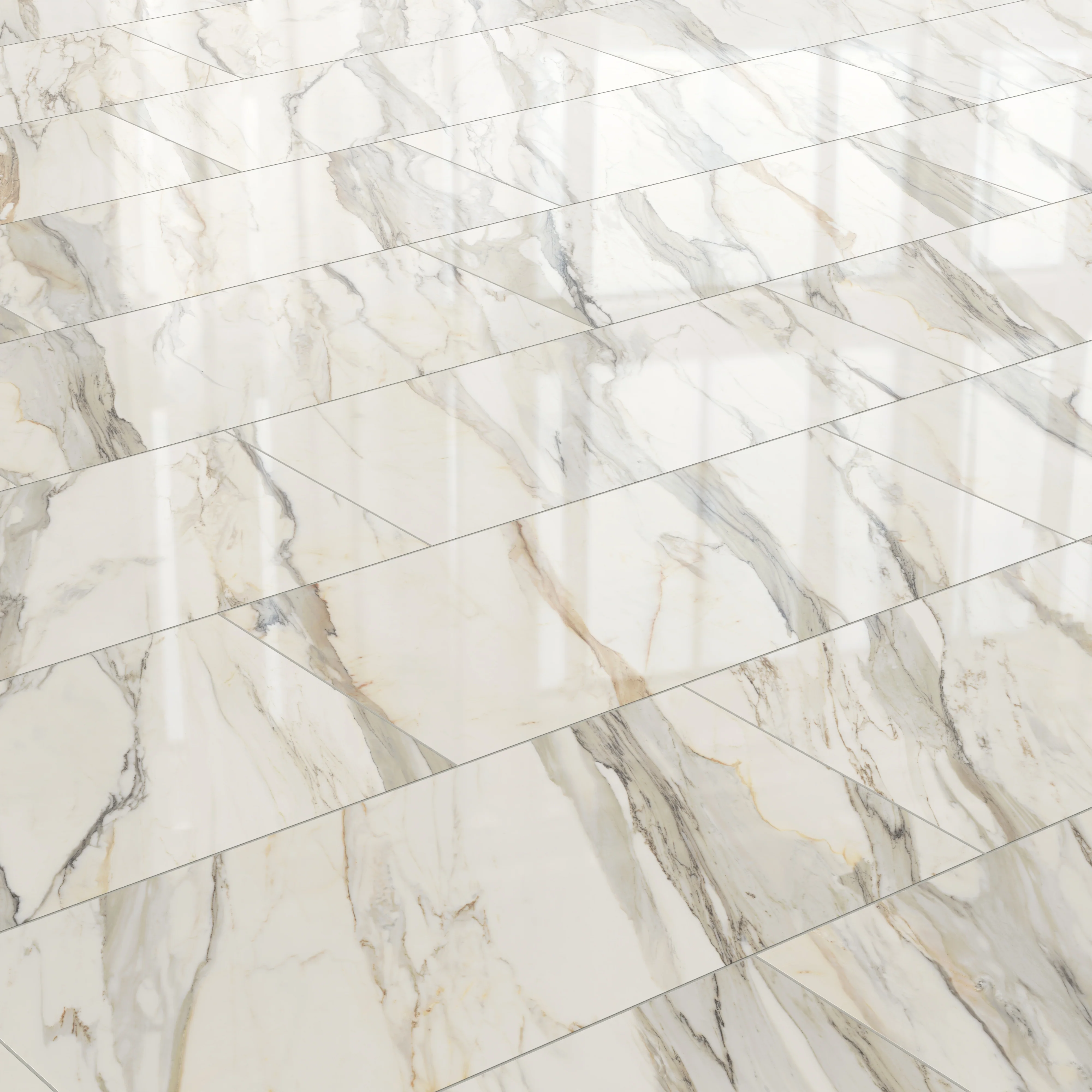 Aniston 24 x 48 Polished Porcelain Tile in Calacatta Cremo - Image 7