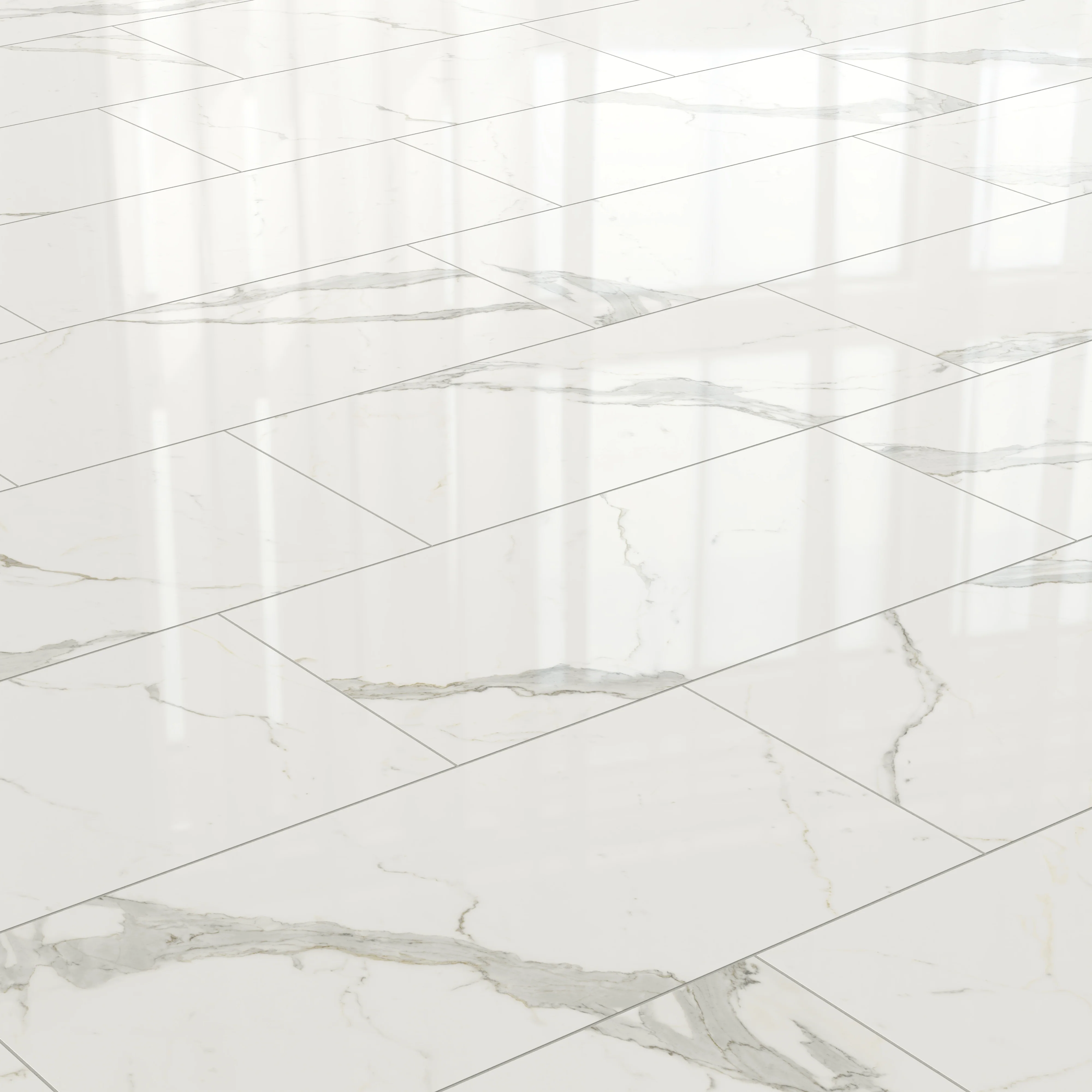 Aniston 24 x 48 Polished Porcelain Tile in Calacatta Top - Image 7