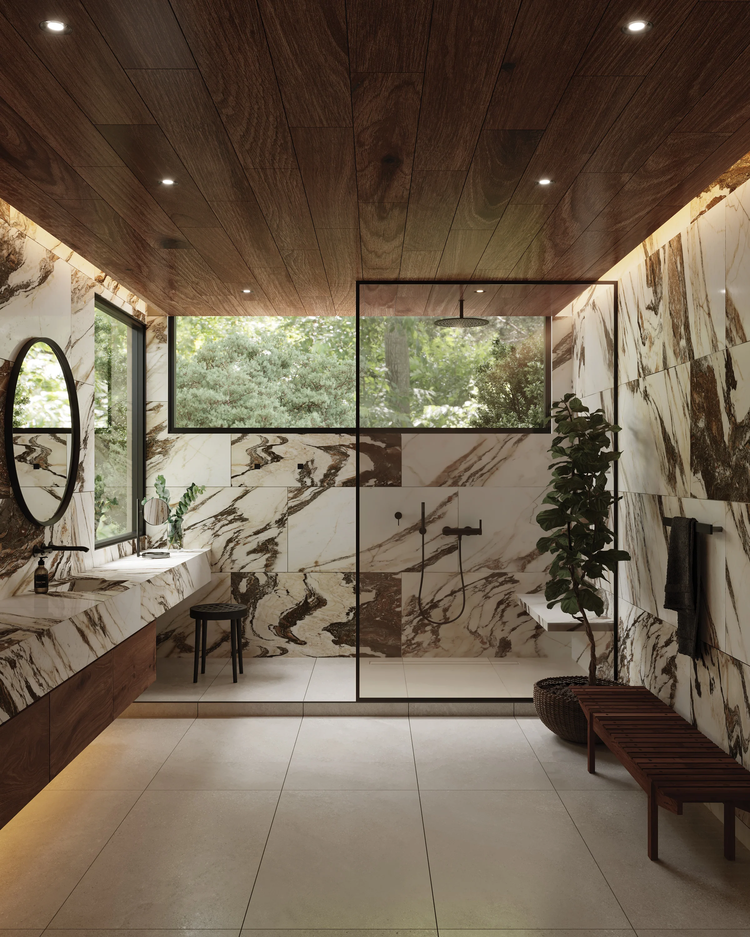 Aniston 24 x 48 Polished Porcelain Tile in Calacatta Viola - Image 2
