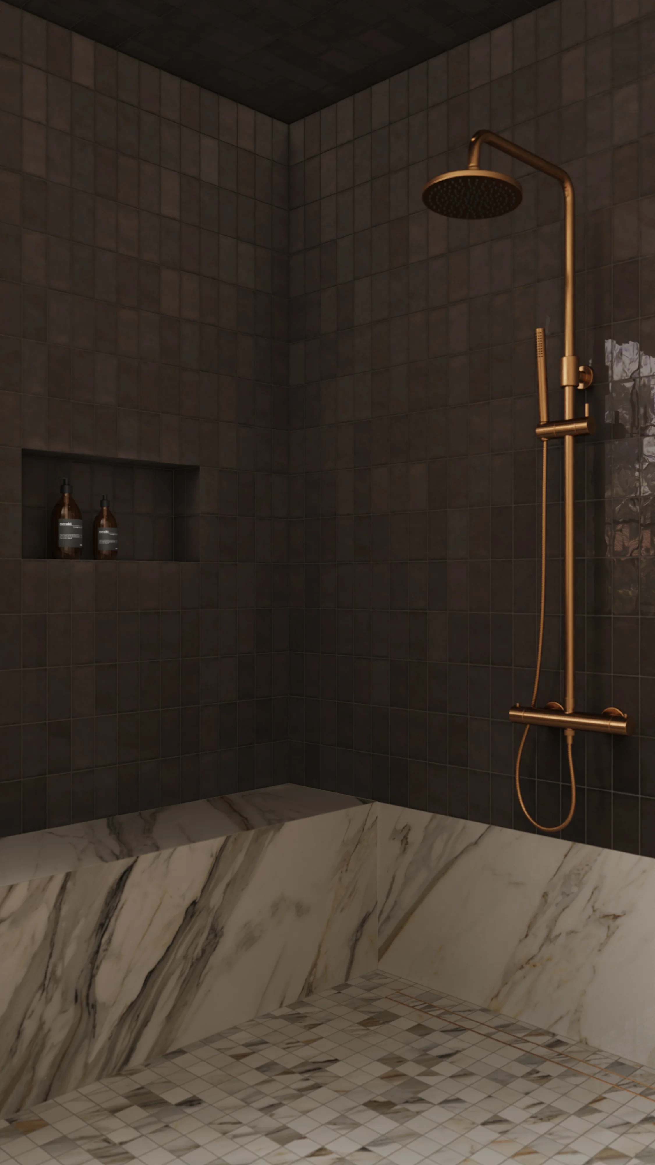 Aniston 2 x 2 Matte Porcelain Mosaic Tile in Calacatta Cremo - Image 7