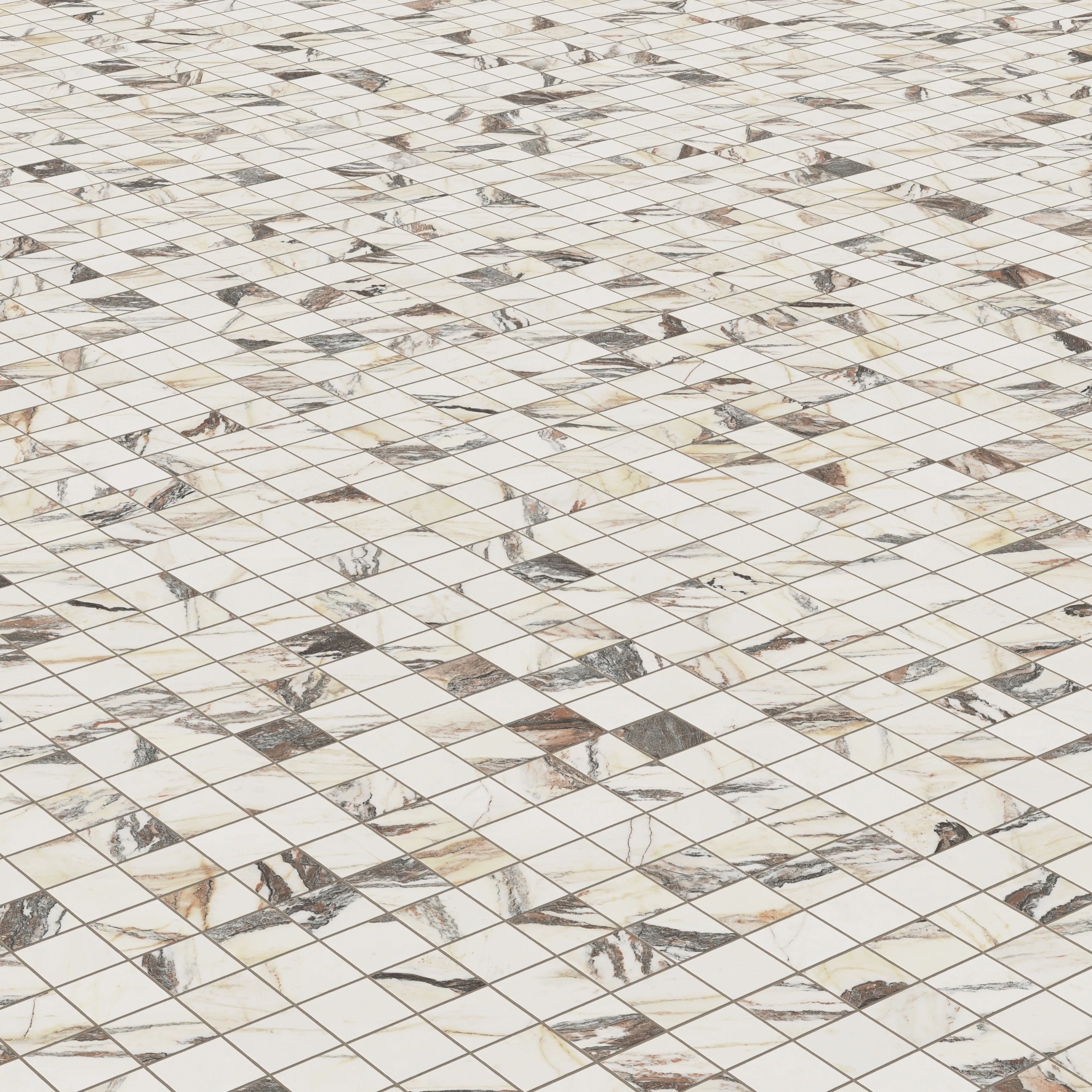 Aniston 2 x 2 Matte Porcelain Mosaic Tile in Calacatta Viola - Image 4