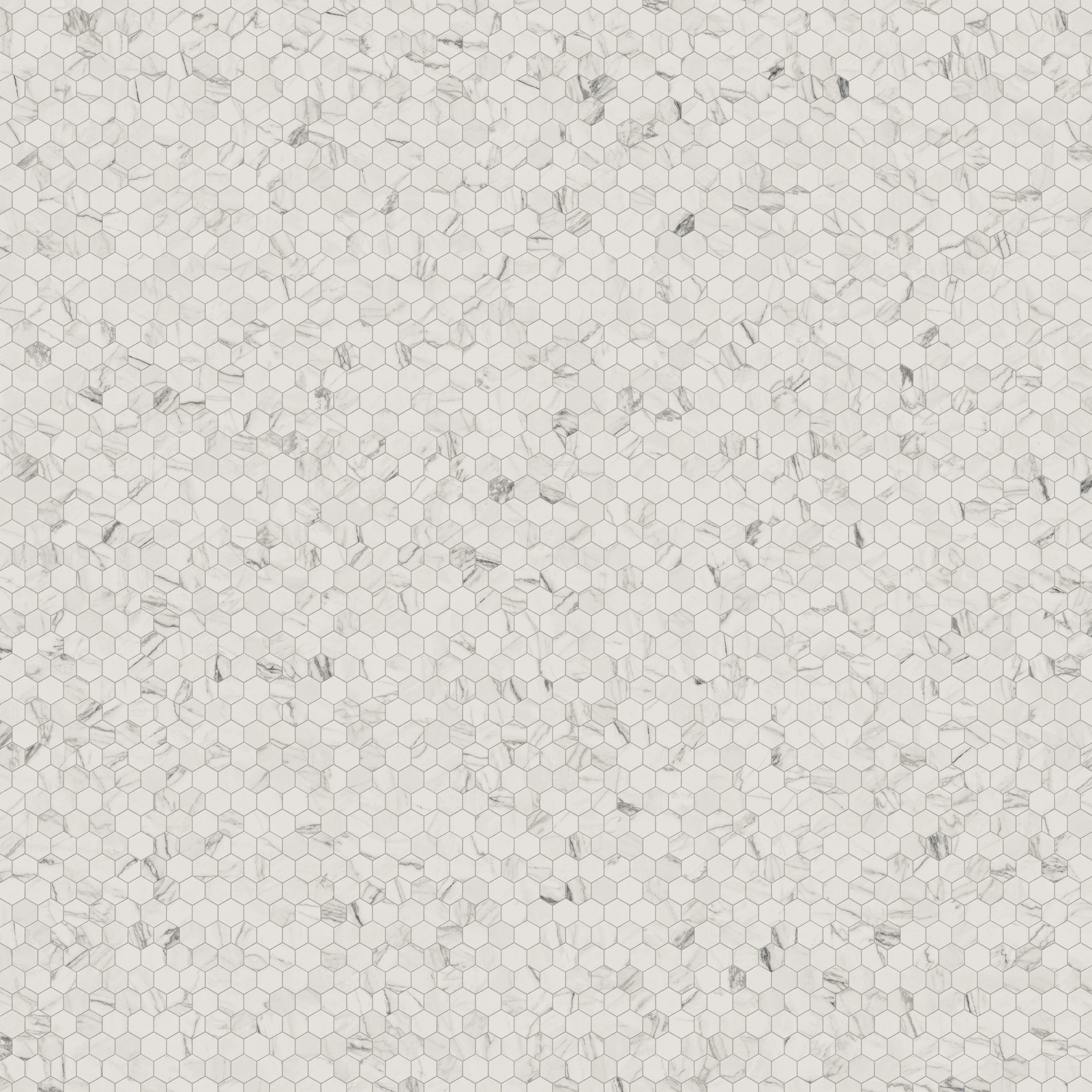 Aniston 2 x 2 Polished Porcelain Hexagon Mosaic Tile in Calacatta Quartzite - Image 5