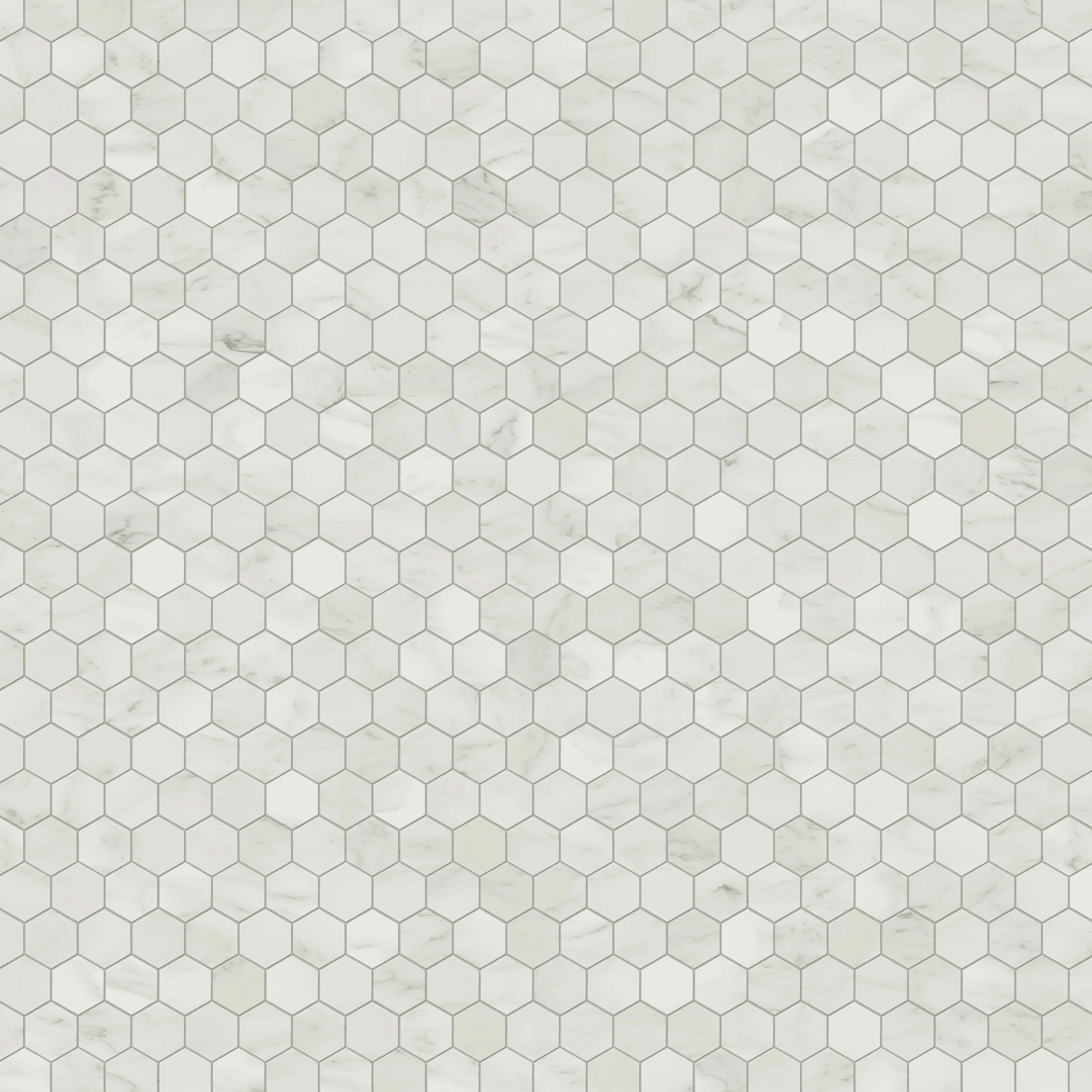 Aniston 2 x 2 Polished Porcelain Hexagon Mosaic Tile in Carrara Bianco - Image 5