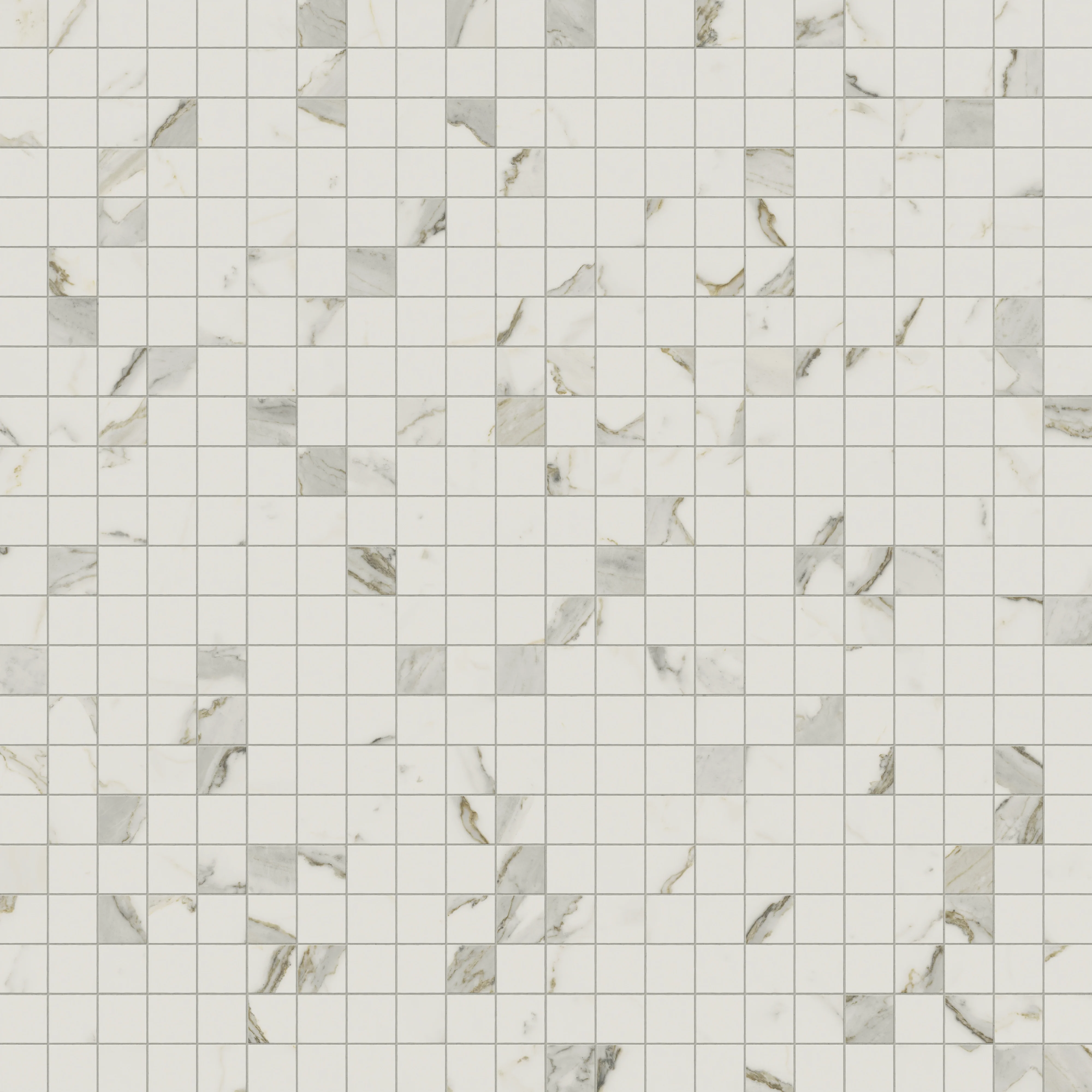 Aniston 2 x 2 Polished Porcelain Mosaic Tile in Calacatta Top - Image 4