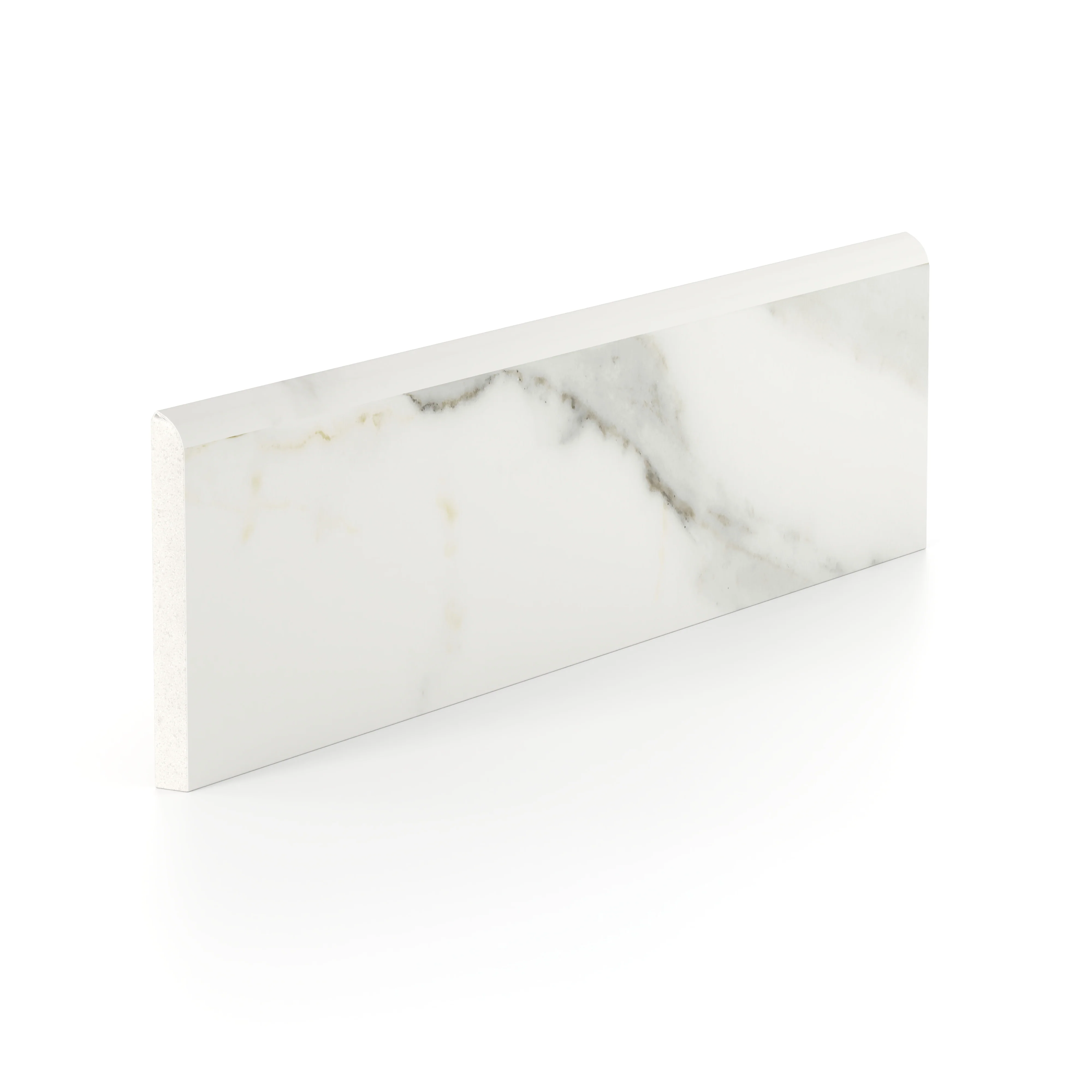 Aniston 3 x 12 Polished Porcelain Bullnose Tile in Calacatta Top - Image 2