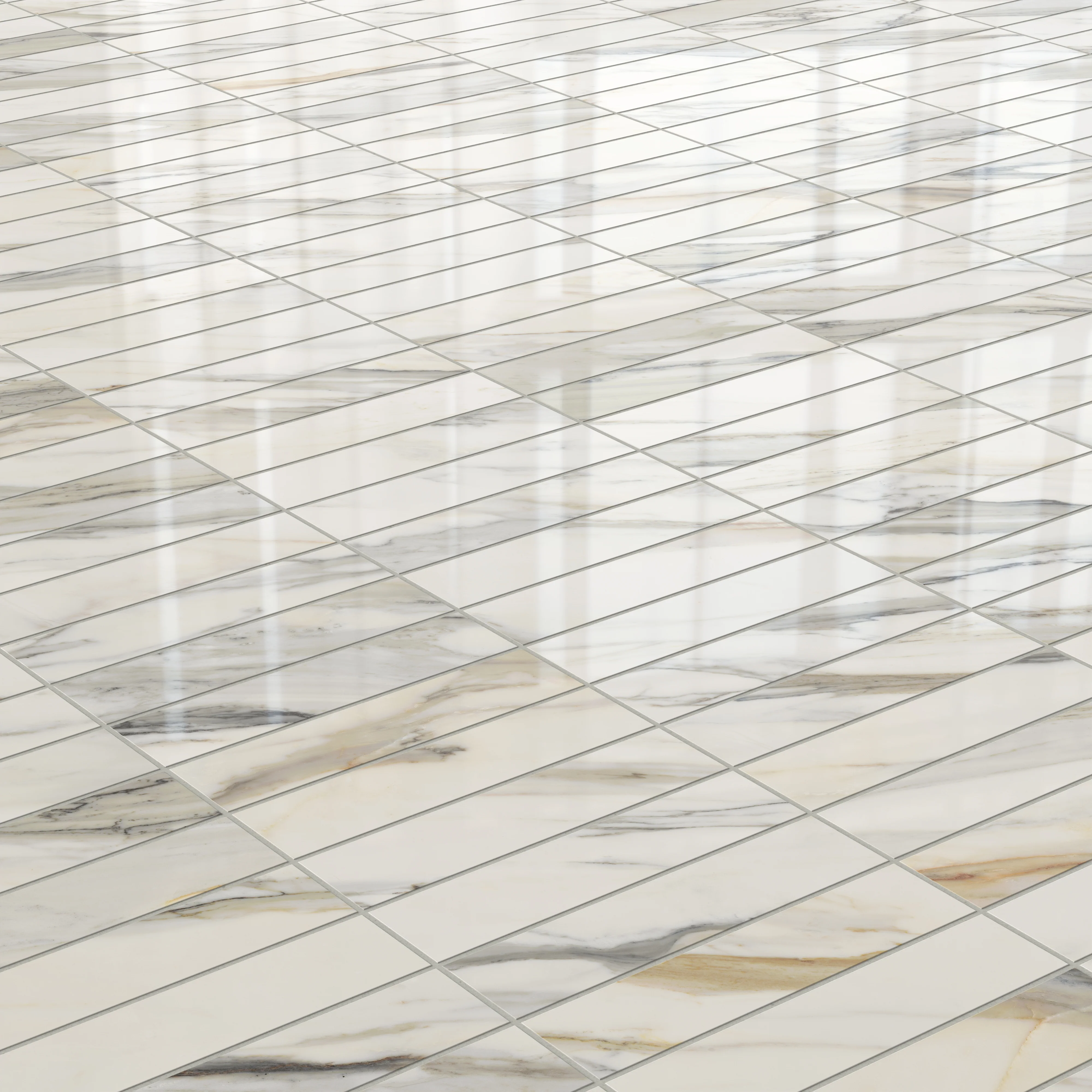 Aniston 3 x 12 Polished Porcelain Tile in Calacatta Cremo - Image 5