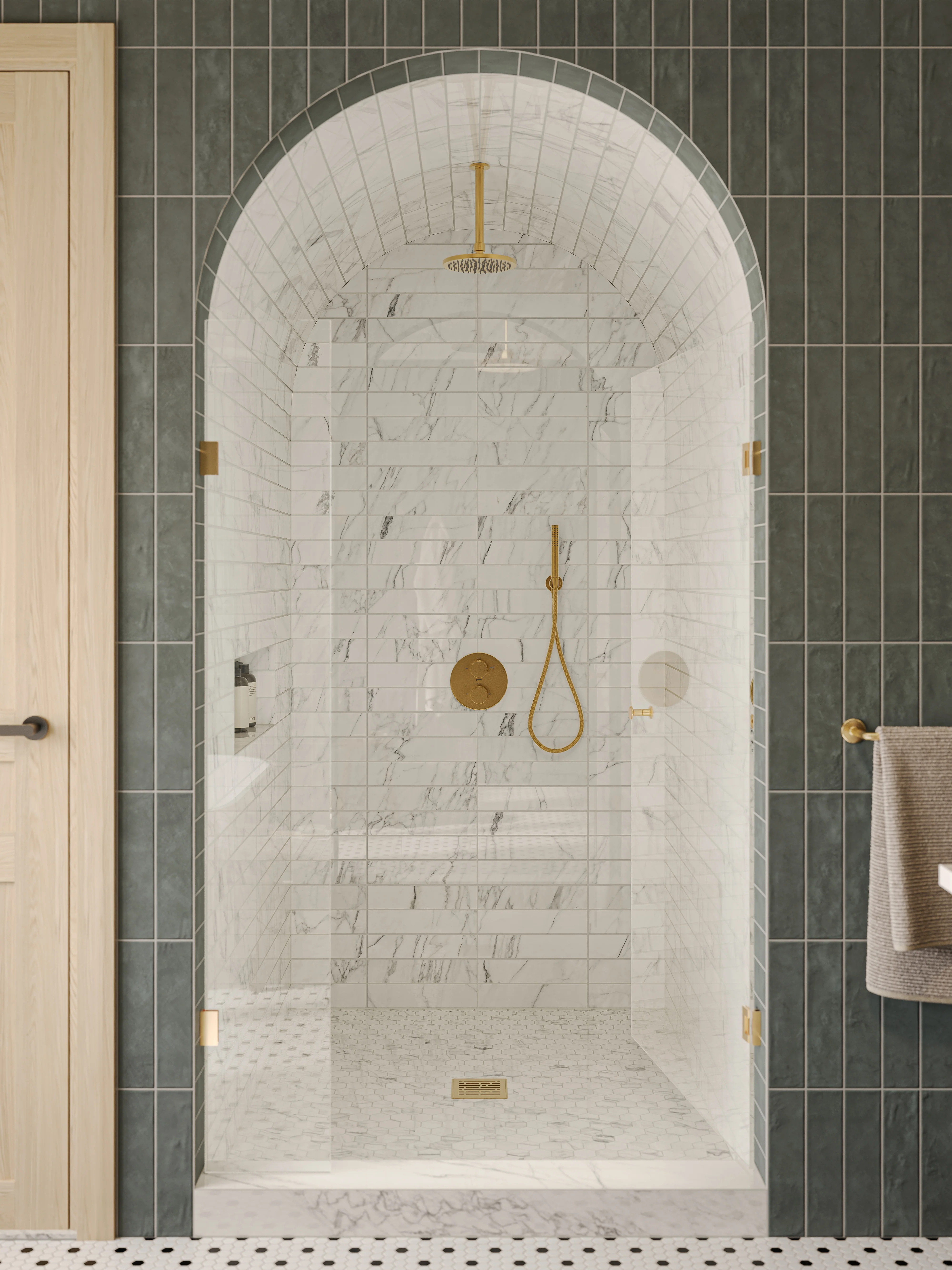 Aniston 3 x 12 Polished Porcelain Tile in Calacatta Quartzite - Image 3