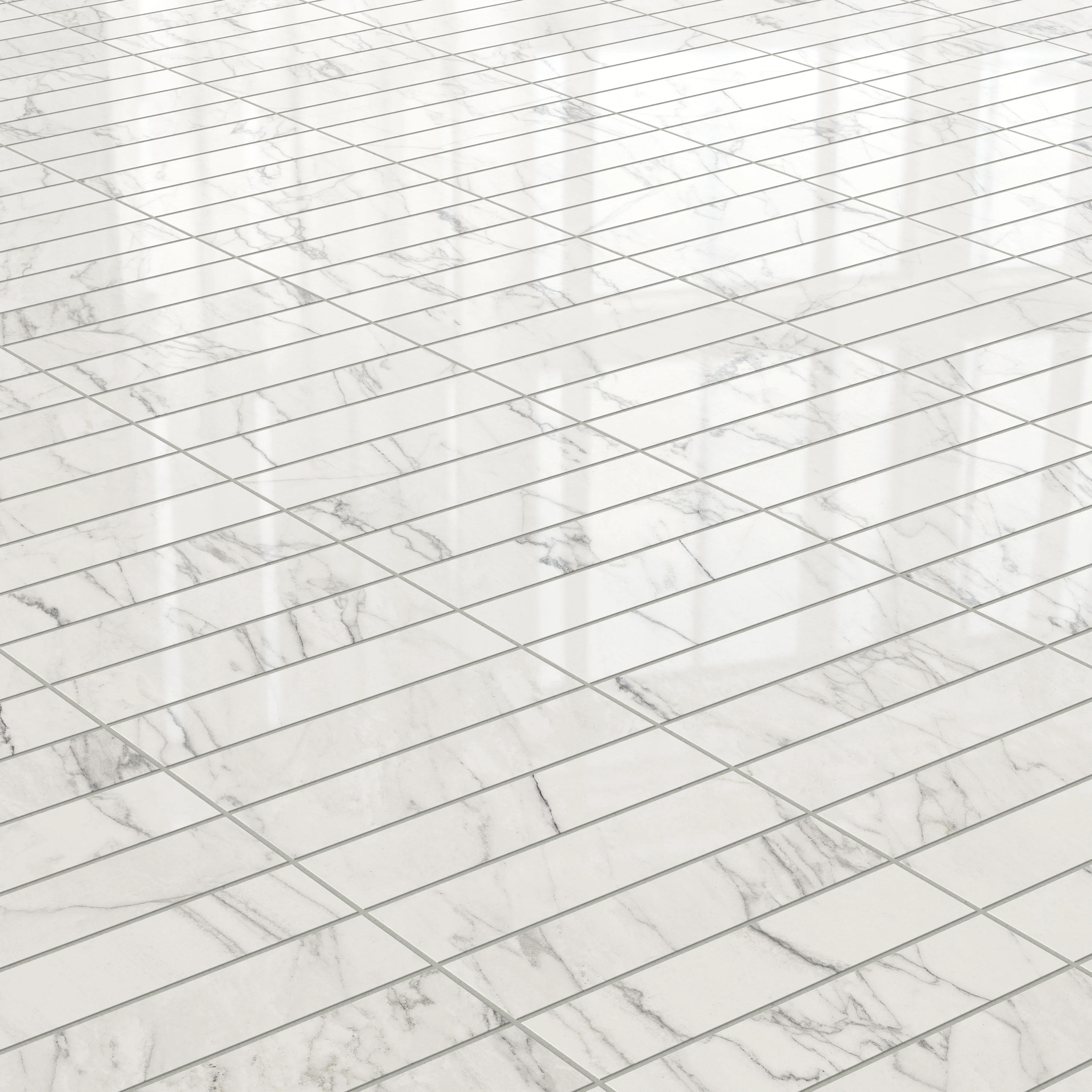 Aniston 3 x 12 Polished Porcelain Tile in Calacatta Quartzite - Image 6