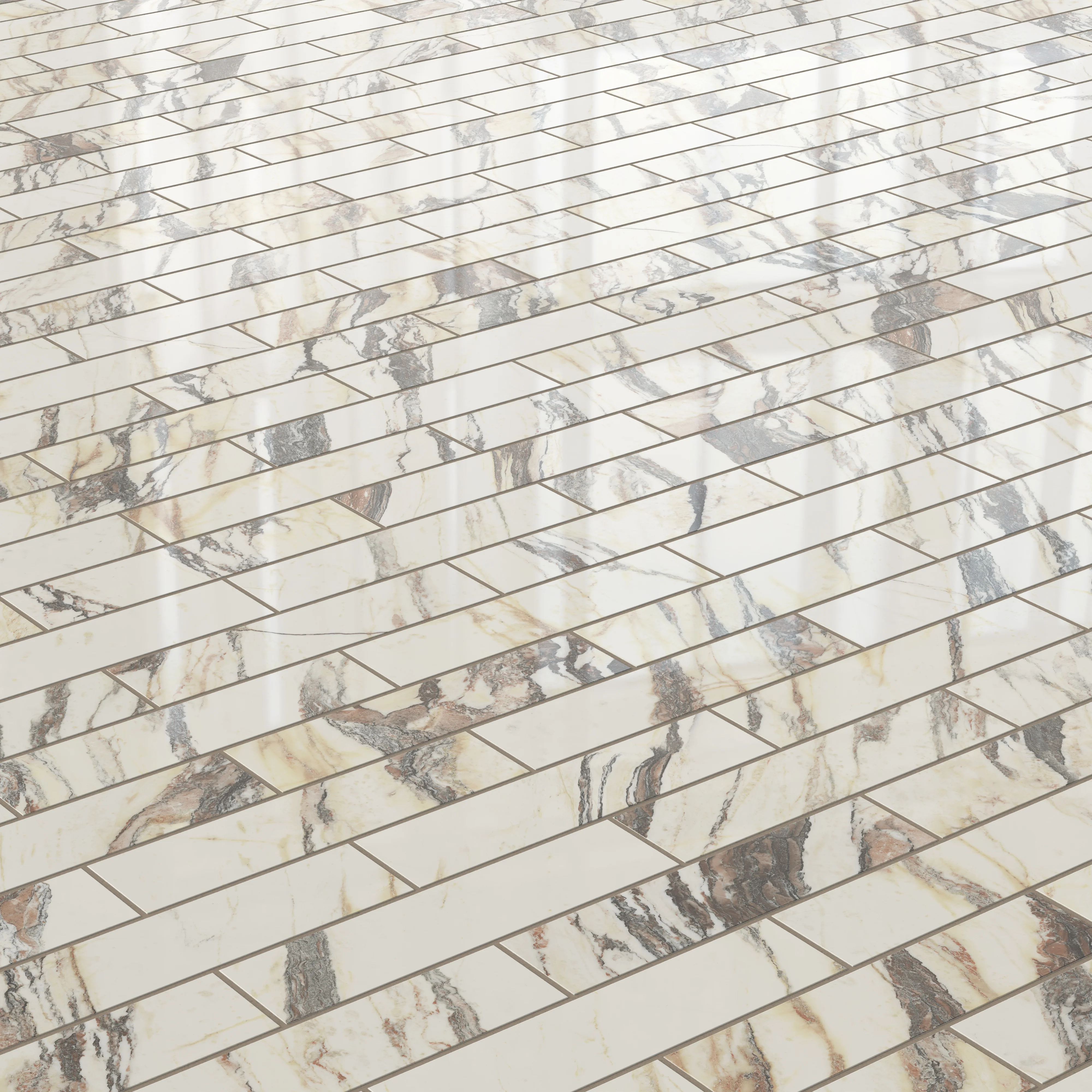 Aniston 3 x 12 Polished Porcelain Tile in Calacatta Viola - Image 10