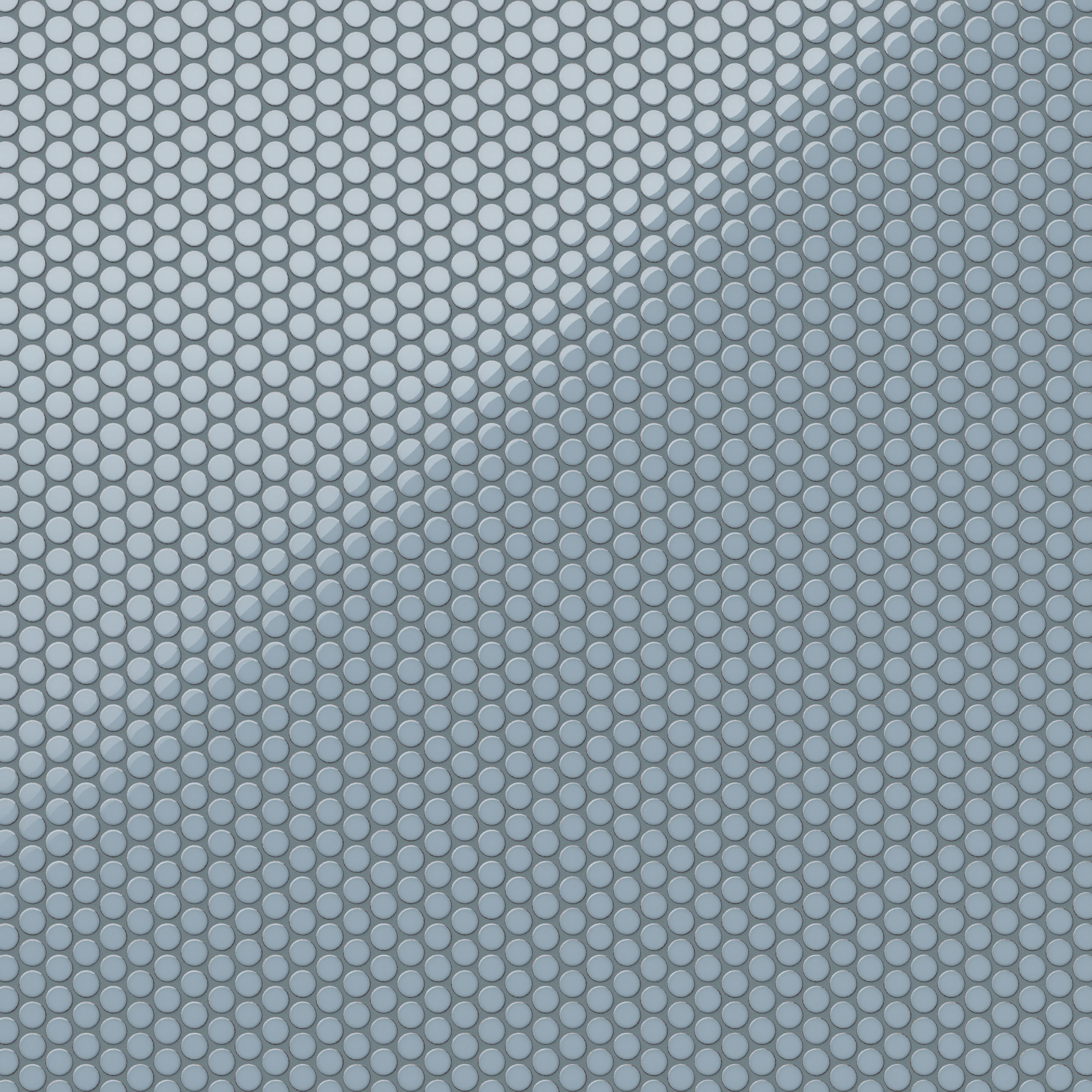 Ariel 12 x 12 Glossy Porcelain Penny Round Mosaic Tile in Dusty Blue - Image 5