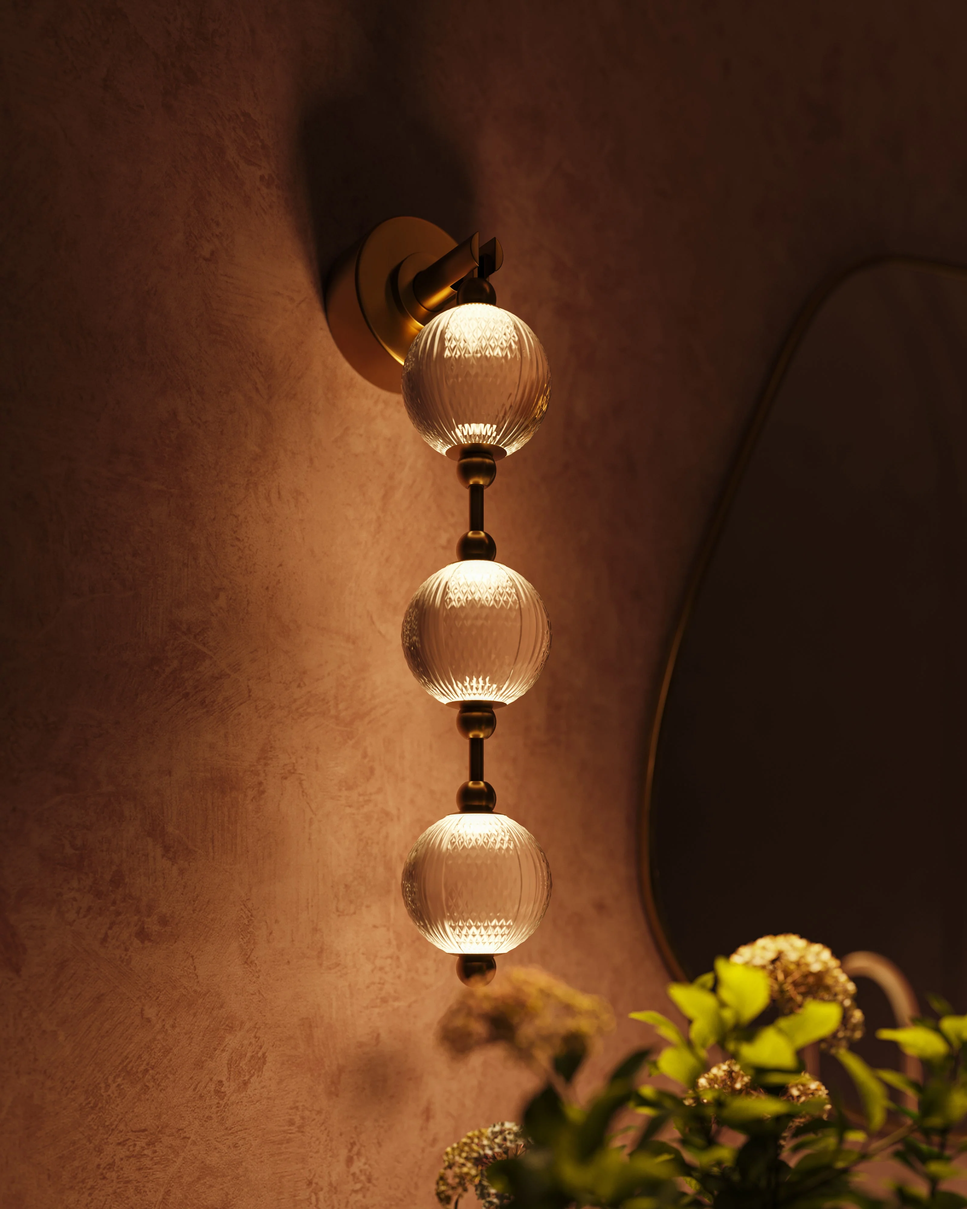Arlette 23" LED Wall/Vanity Light in Natural Brass, Universal Voltage - Image 2