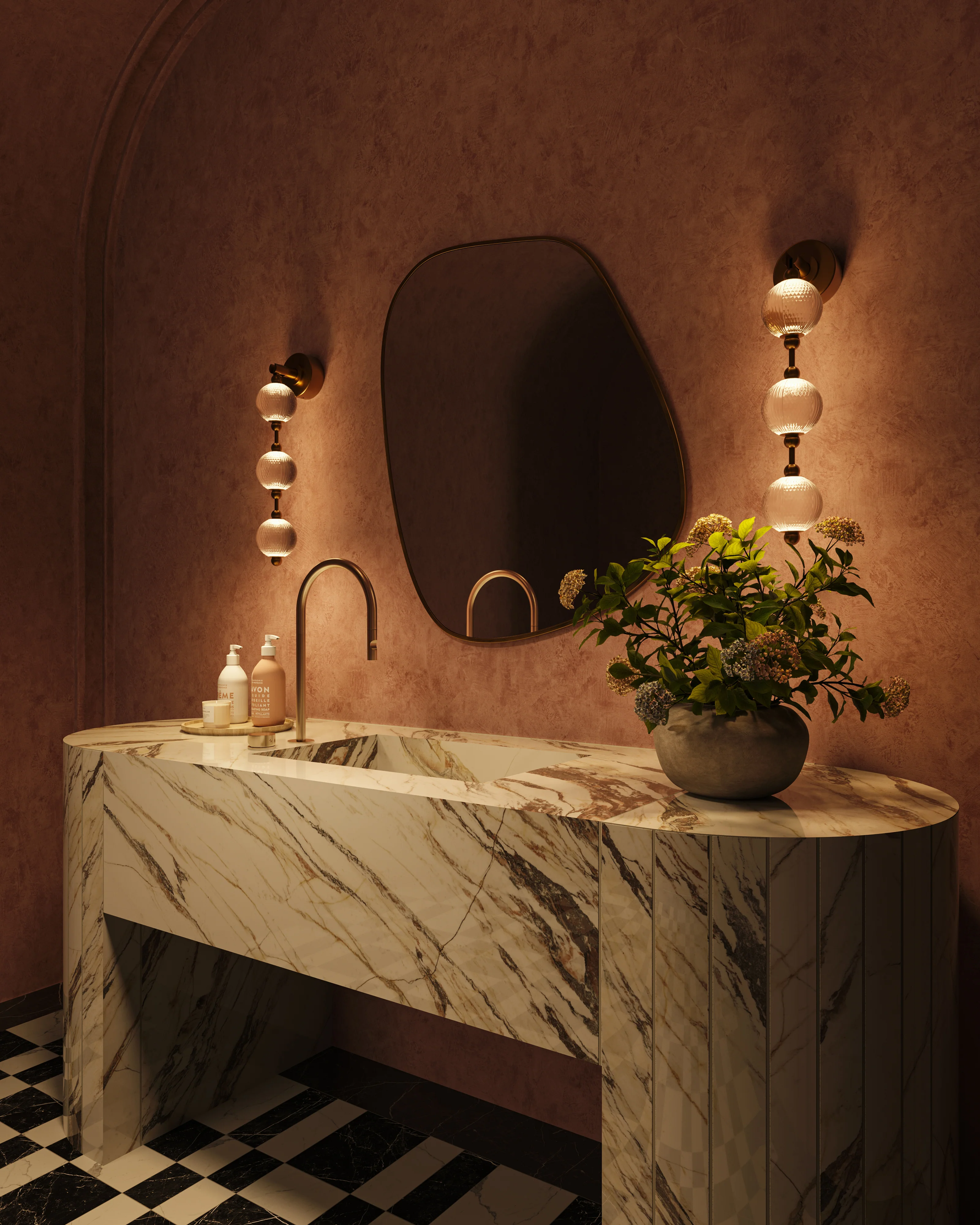Arlette 23" LED Wall/Vanity Light in Natural Brass, Universal Voltage - Image 4