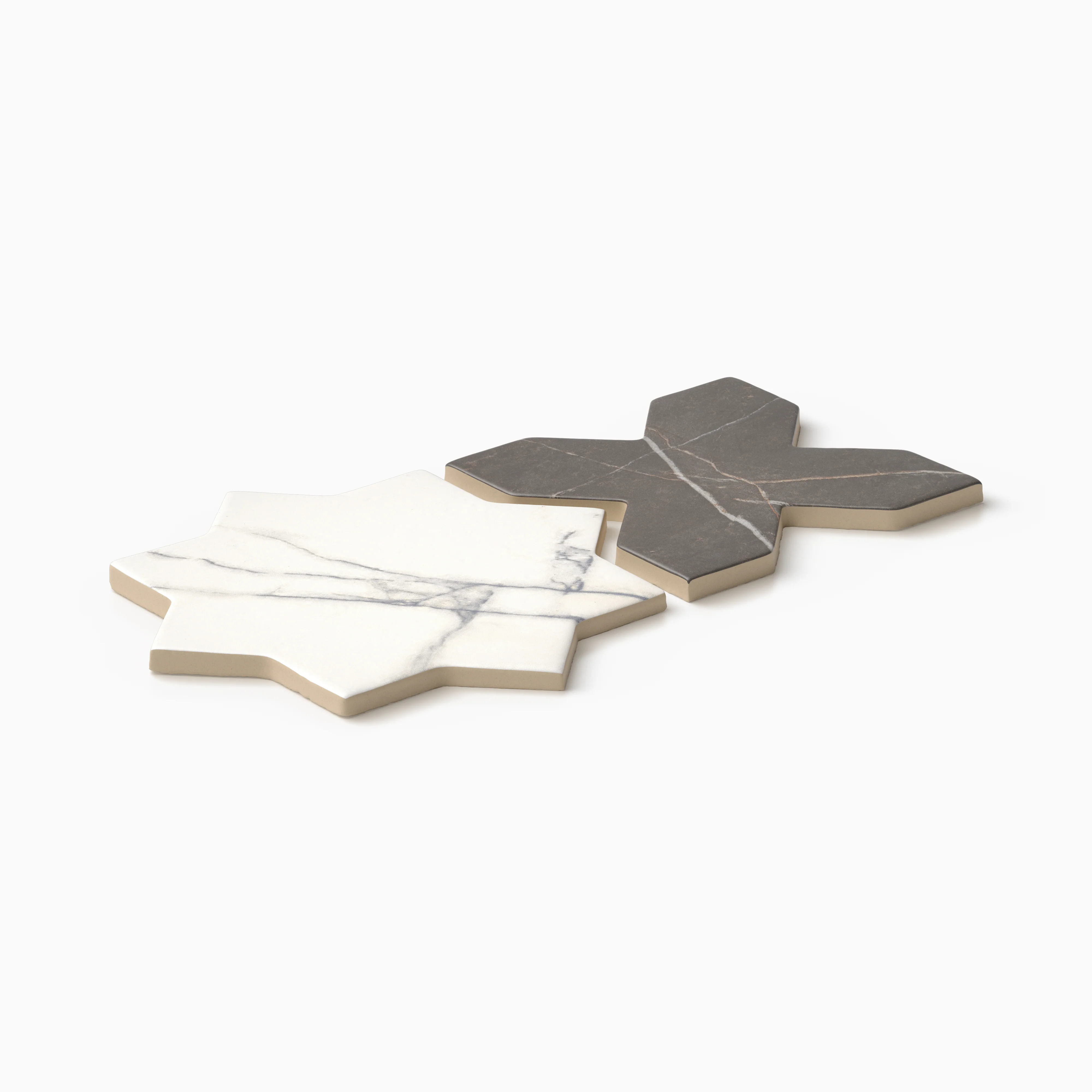 Aslan 6 x 12 Porcelain Tile Star in Calacatta and Cross in Imperial - Image 3