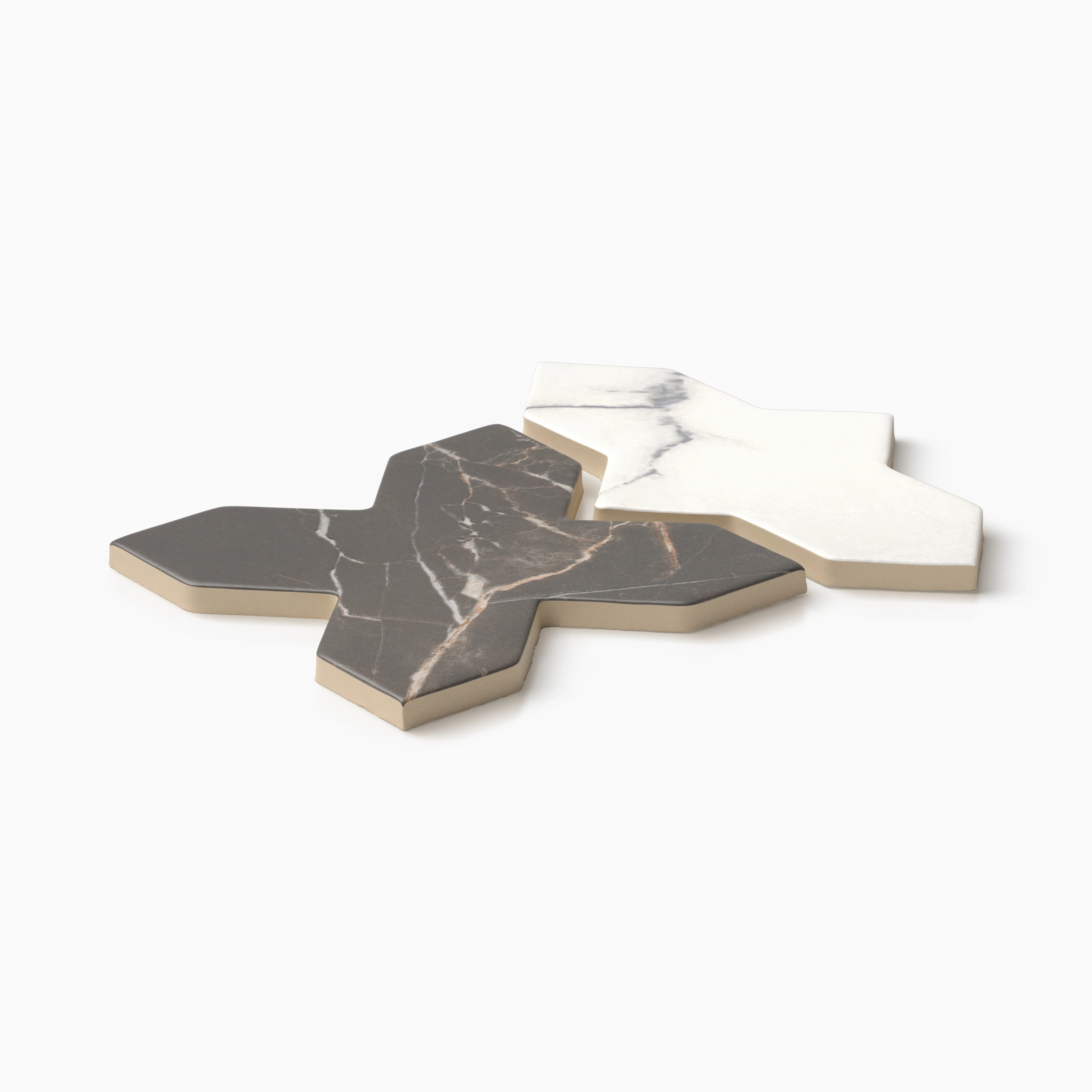 Aslan 8 x 8 Porcelain Tile Shield in Calacatta and Cross in Imperial - Image 4