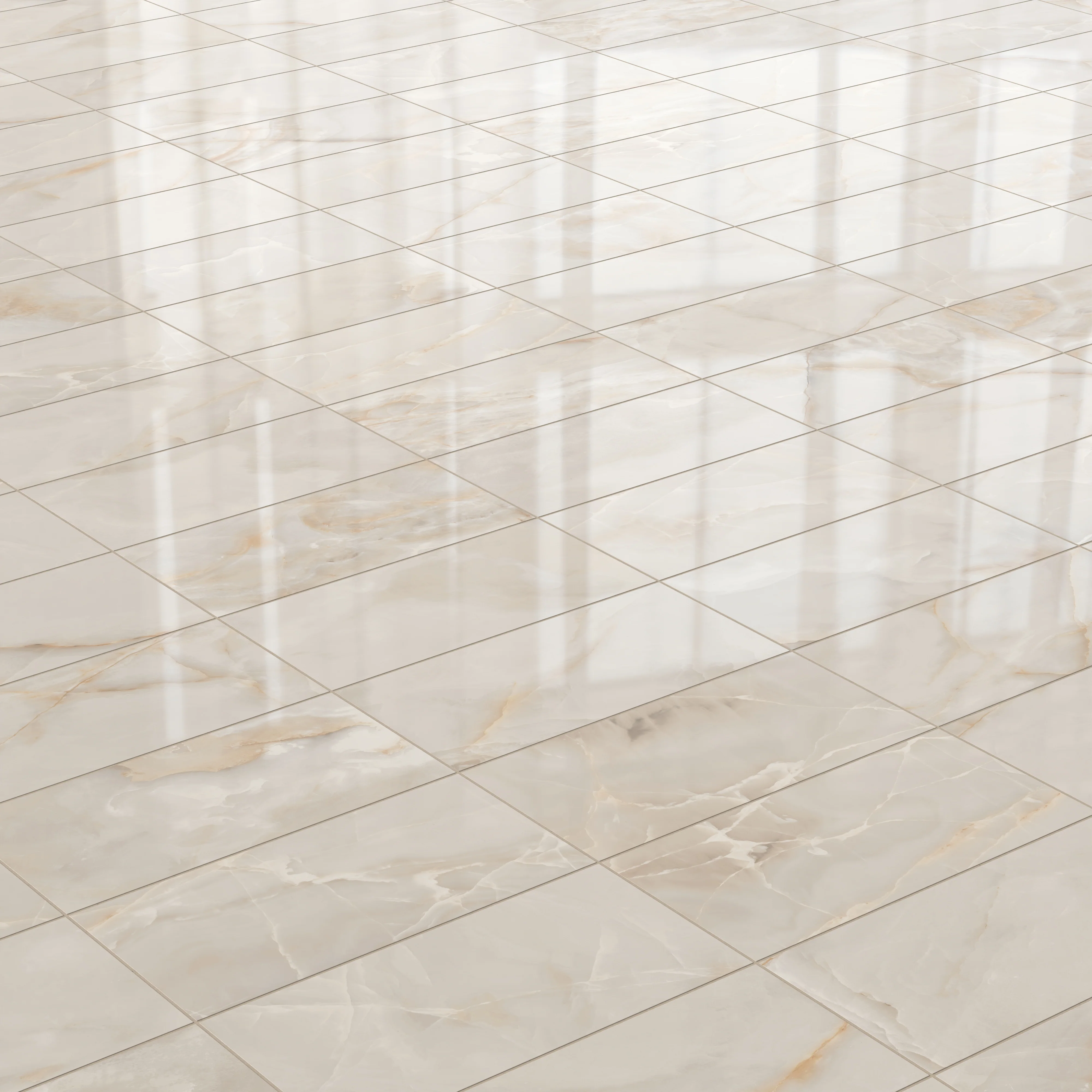 Astrid 12 x 24 Polished Porcelain Tile in Beige - Image 4