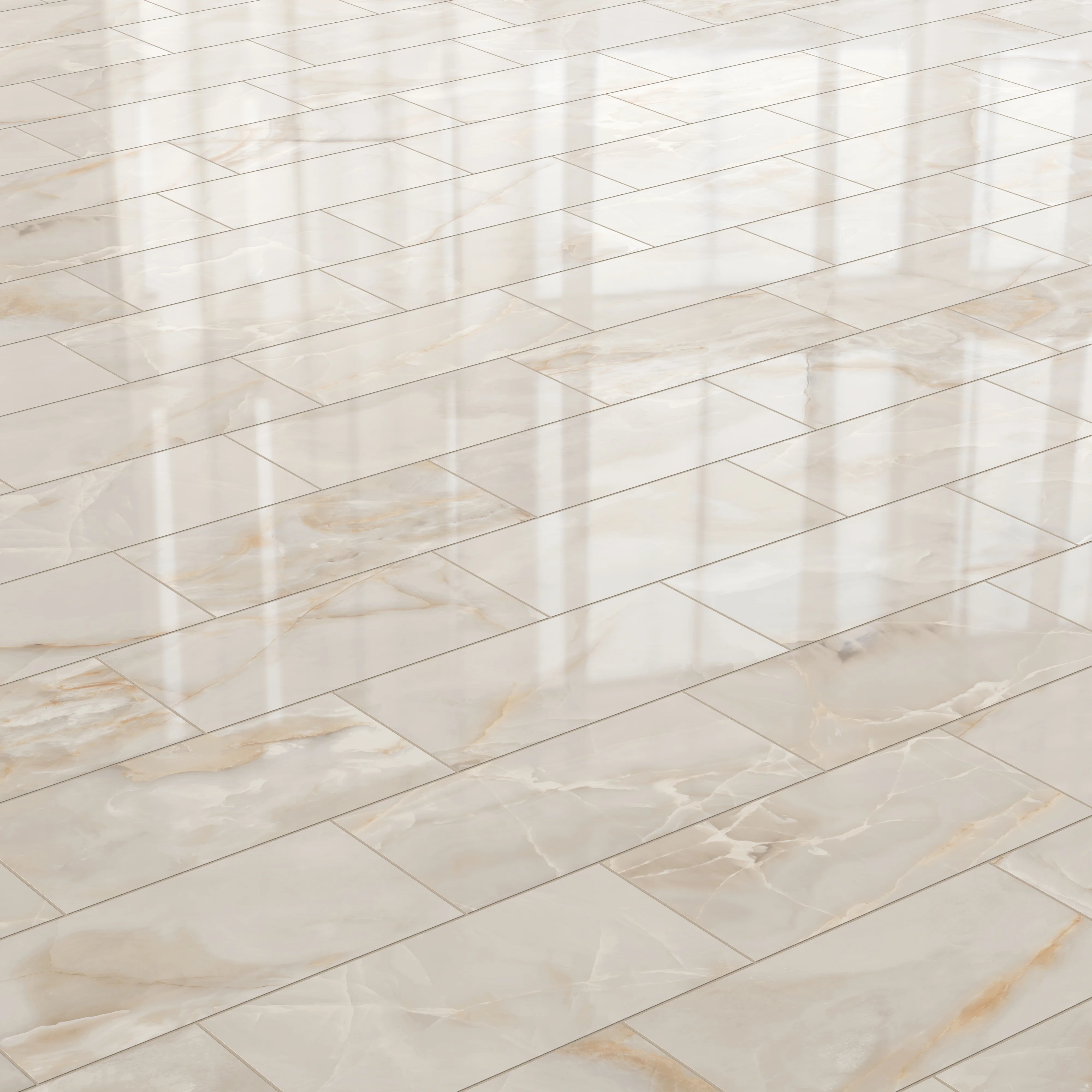 Astrid 12 x 24 Polished Porcelain Tile in Beige - Image 6