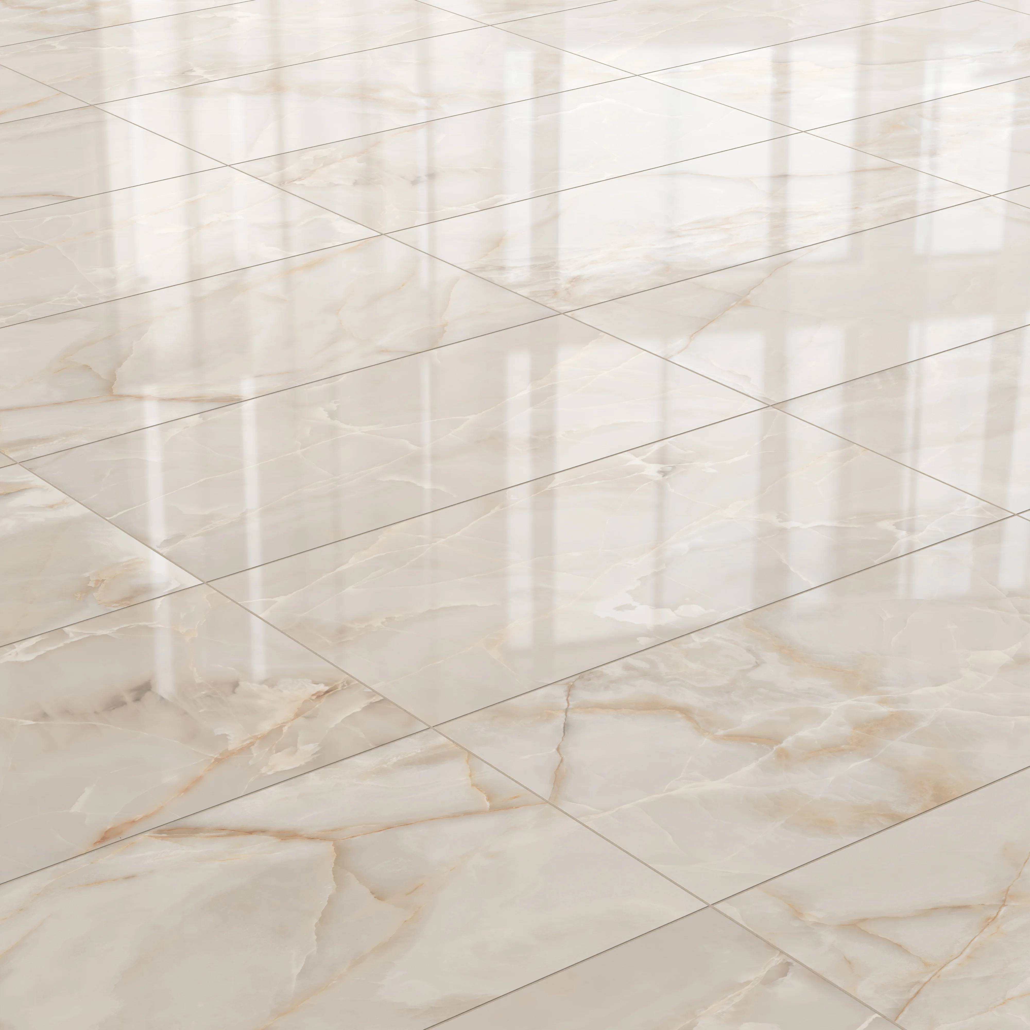 Astrid 24 x 48 Polished Porcelain Tile in Beige - Image 4