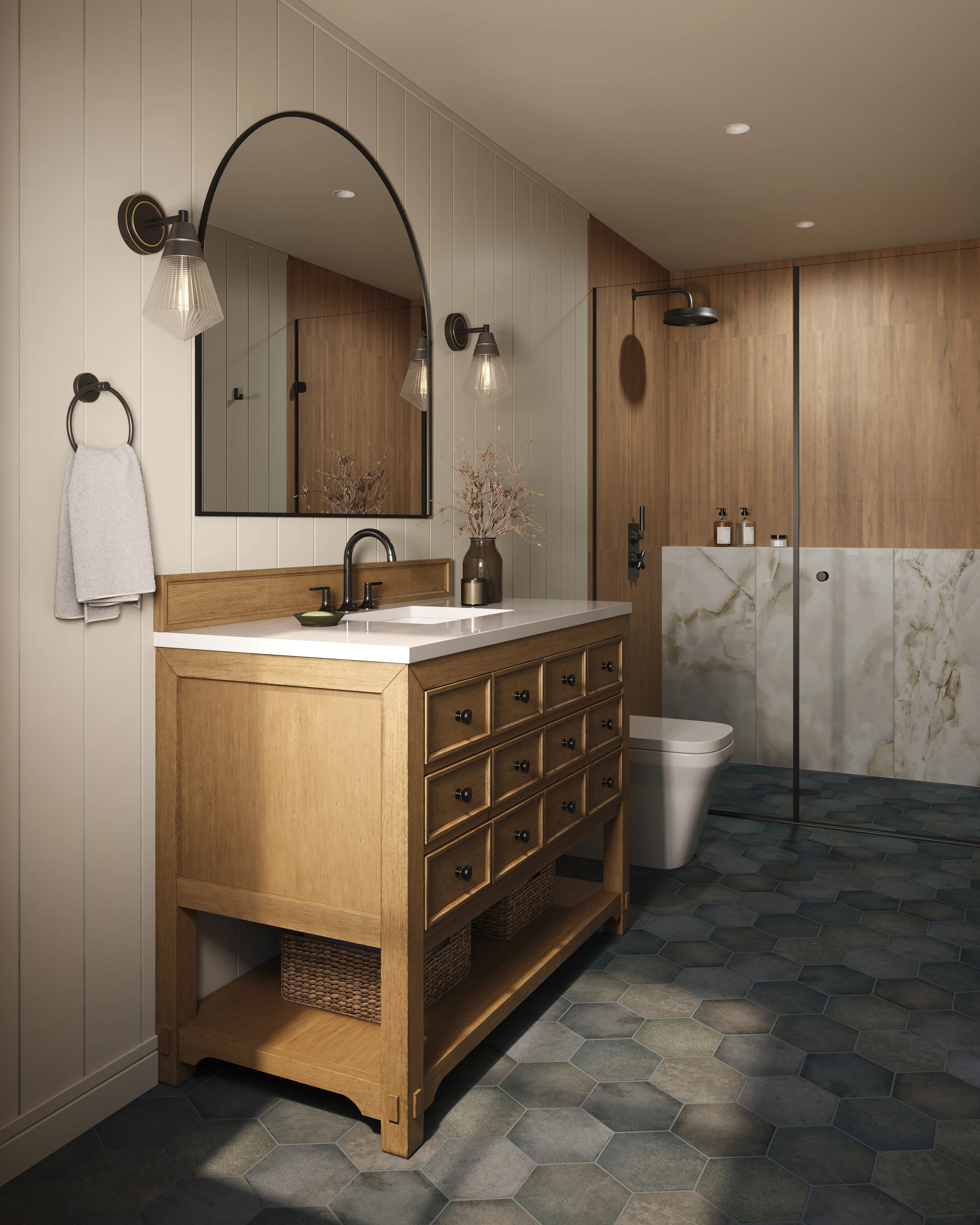 Astrid 24 x 48 Polished Porcelain Tile in Pearl - Image 12