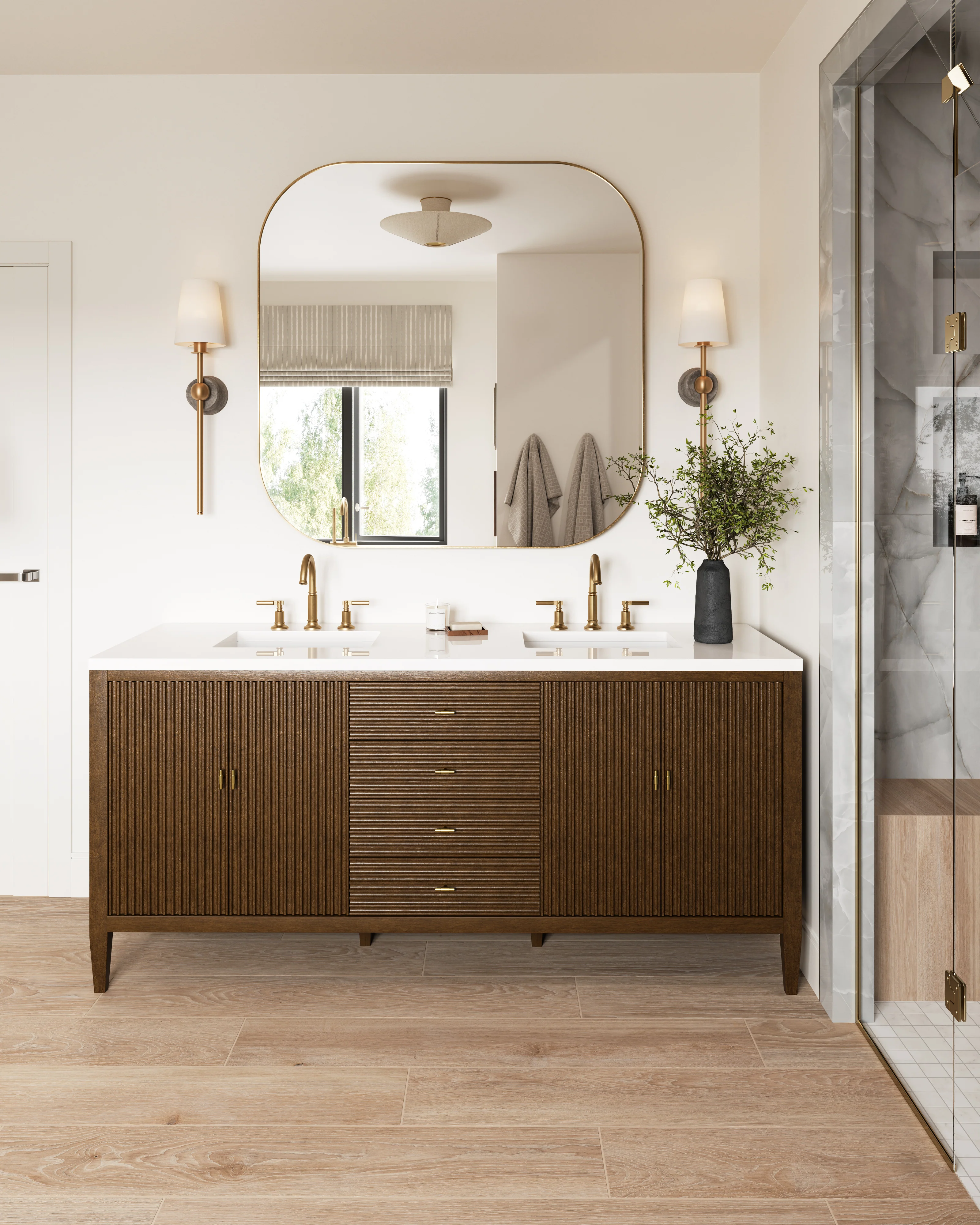 Astrid 24 x 48 Polished Porcelain Tile in Slate - Image 15