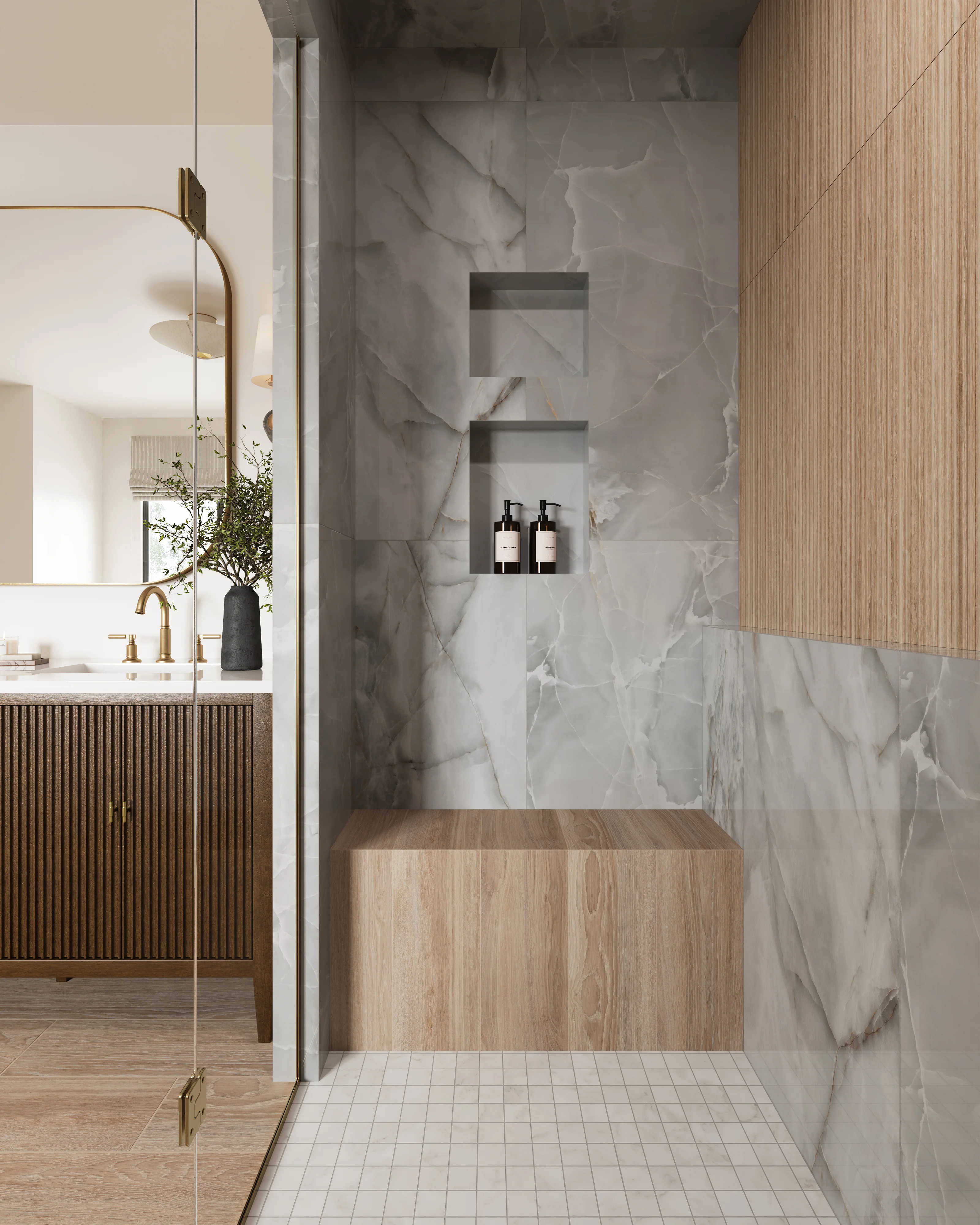 Astrid 24 x 48 Polished Porcelain Tile in Slate - Image 2