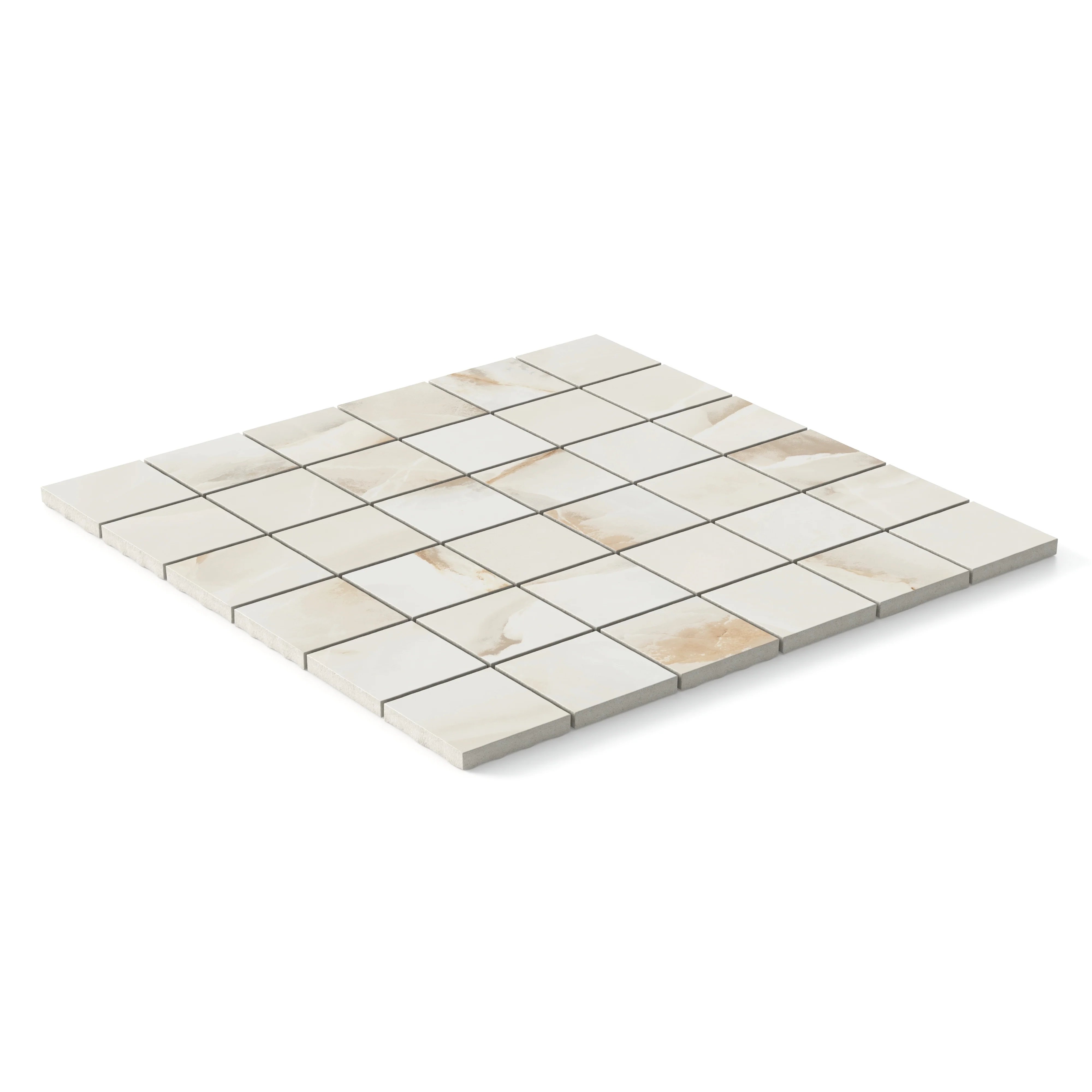 Astrid 2 x 2 Matte Porcelain Mosaic Tile in Alabaster - Image 3