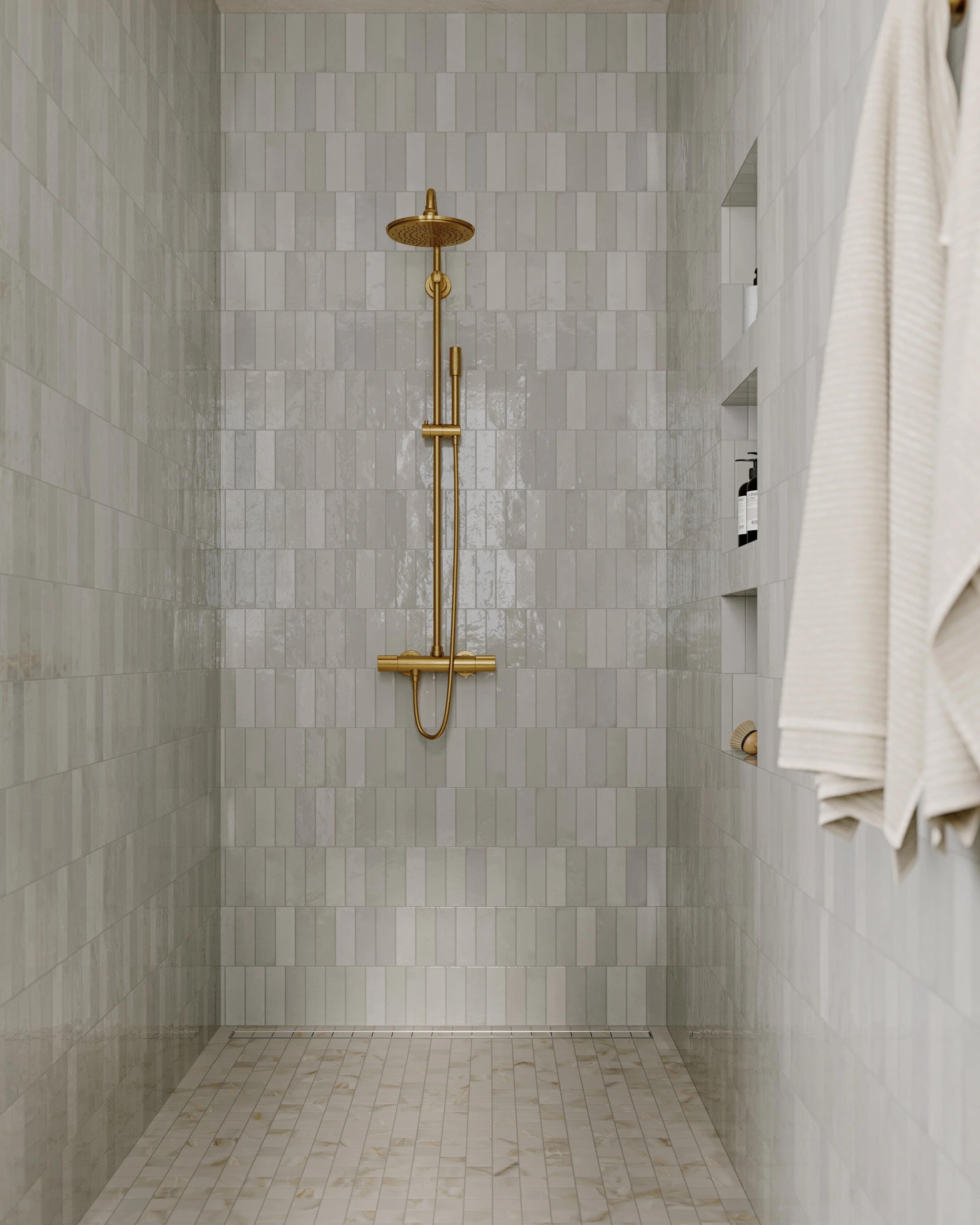 Astrid 2 x 2 Matte Porcelain Mosaic Tile in Oyster - Image 10