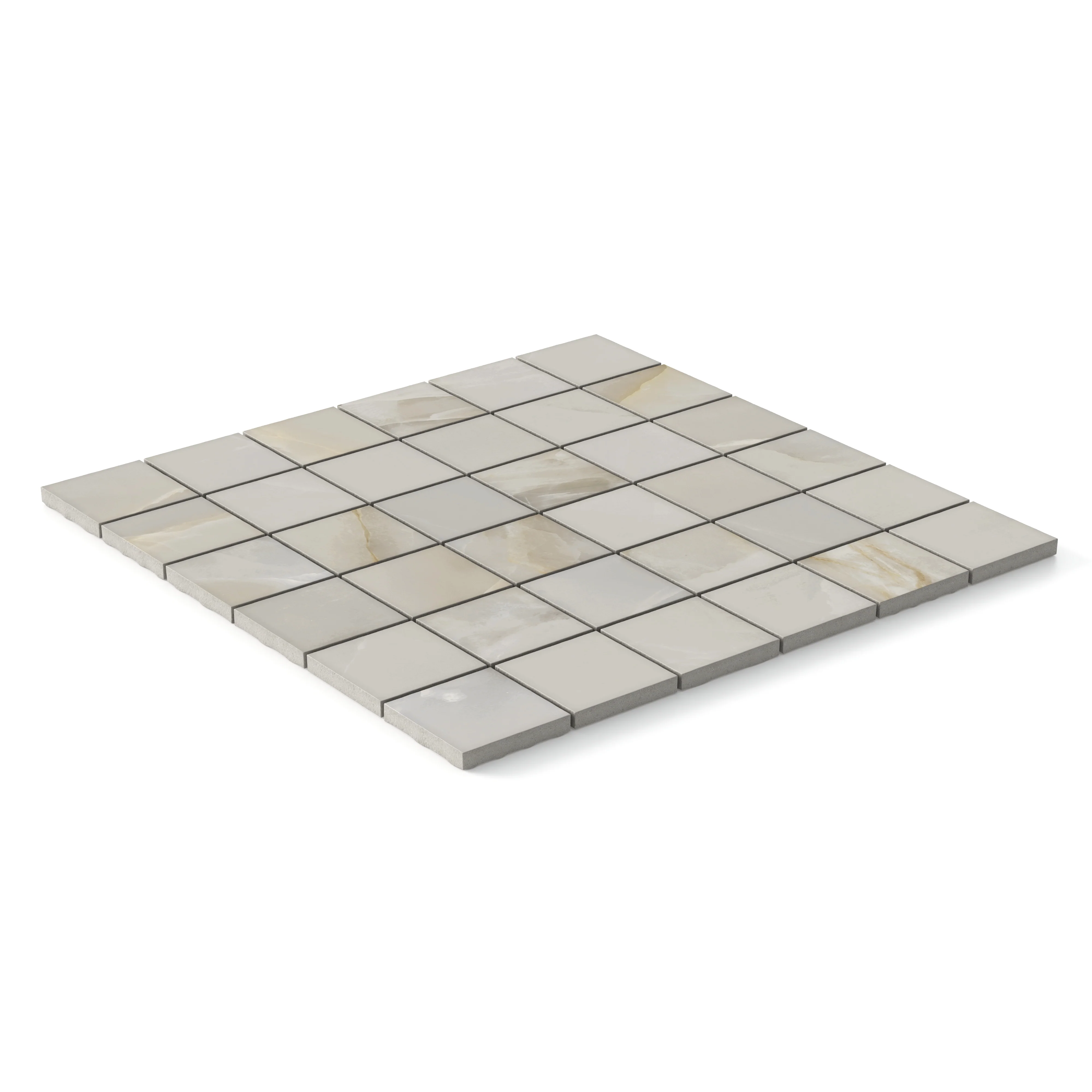 Astrid 2 x 2 Matte Porcelain Mosaic Tile in Oyster - Image 5