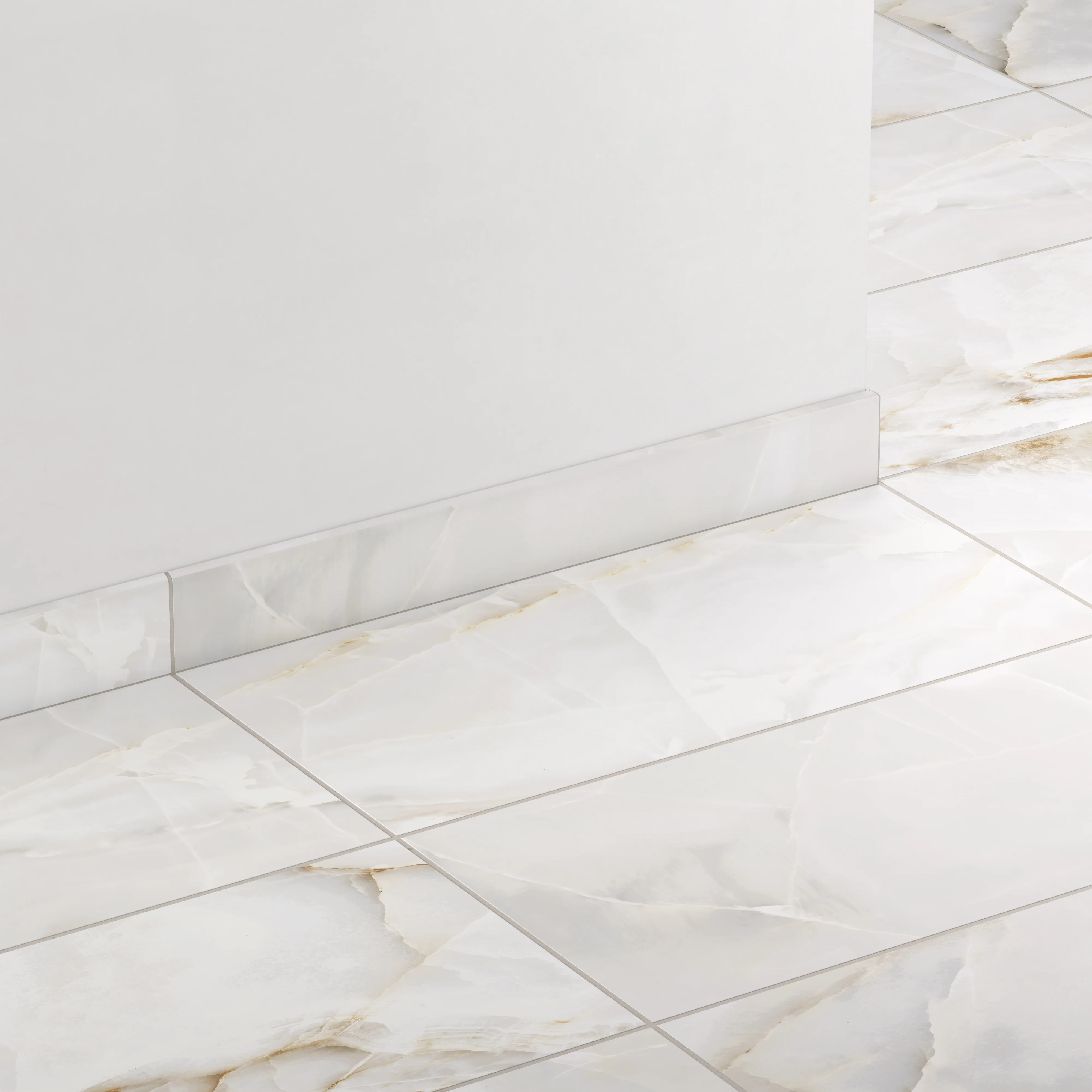Astrid 3 x 24 Matte Porcelain Bullnose Tile in Pearl - Image 4