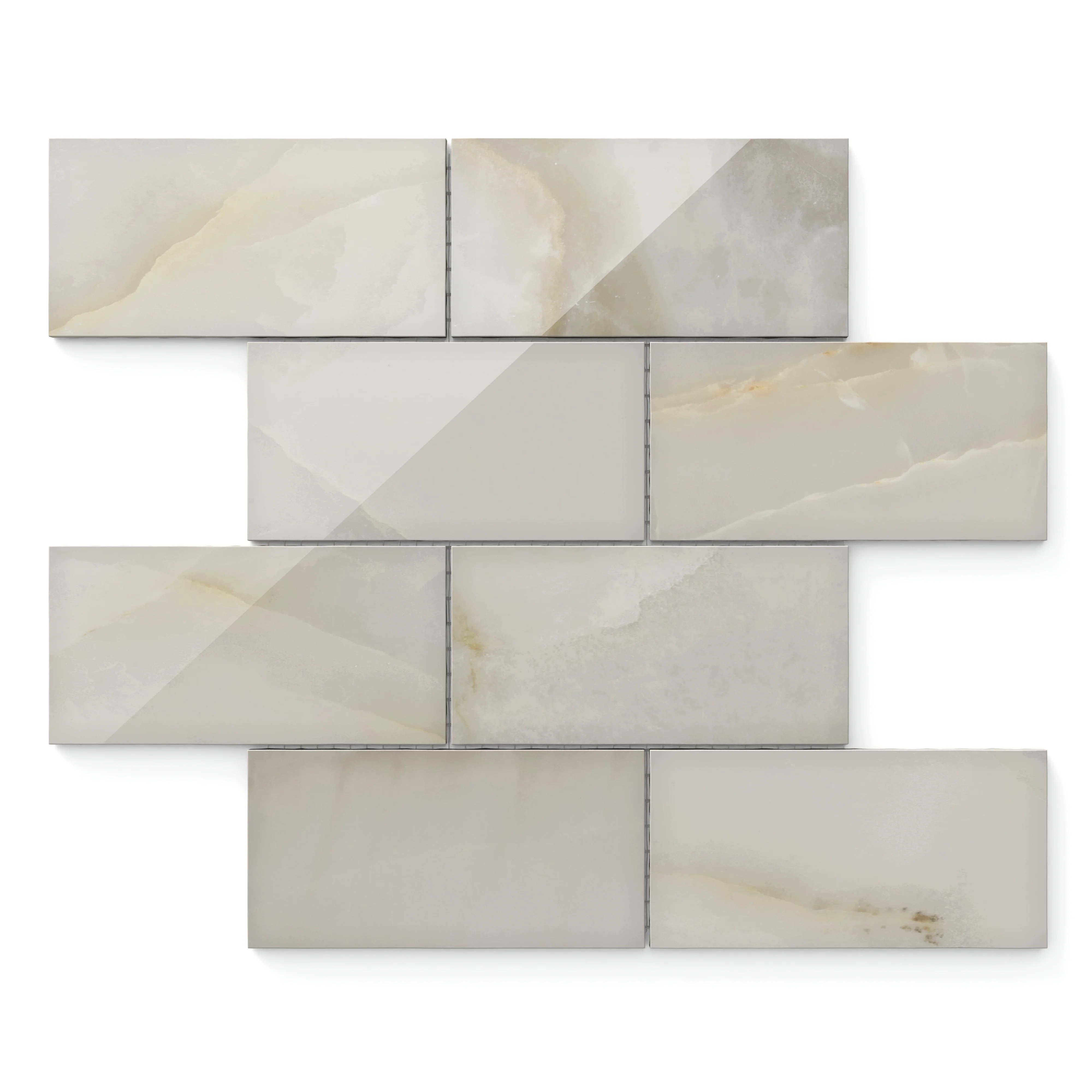 Astrid 3 x 6 Polished Porcelain Mosaic Tile in Oyster