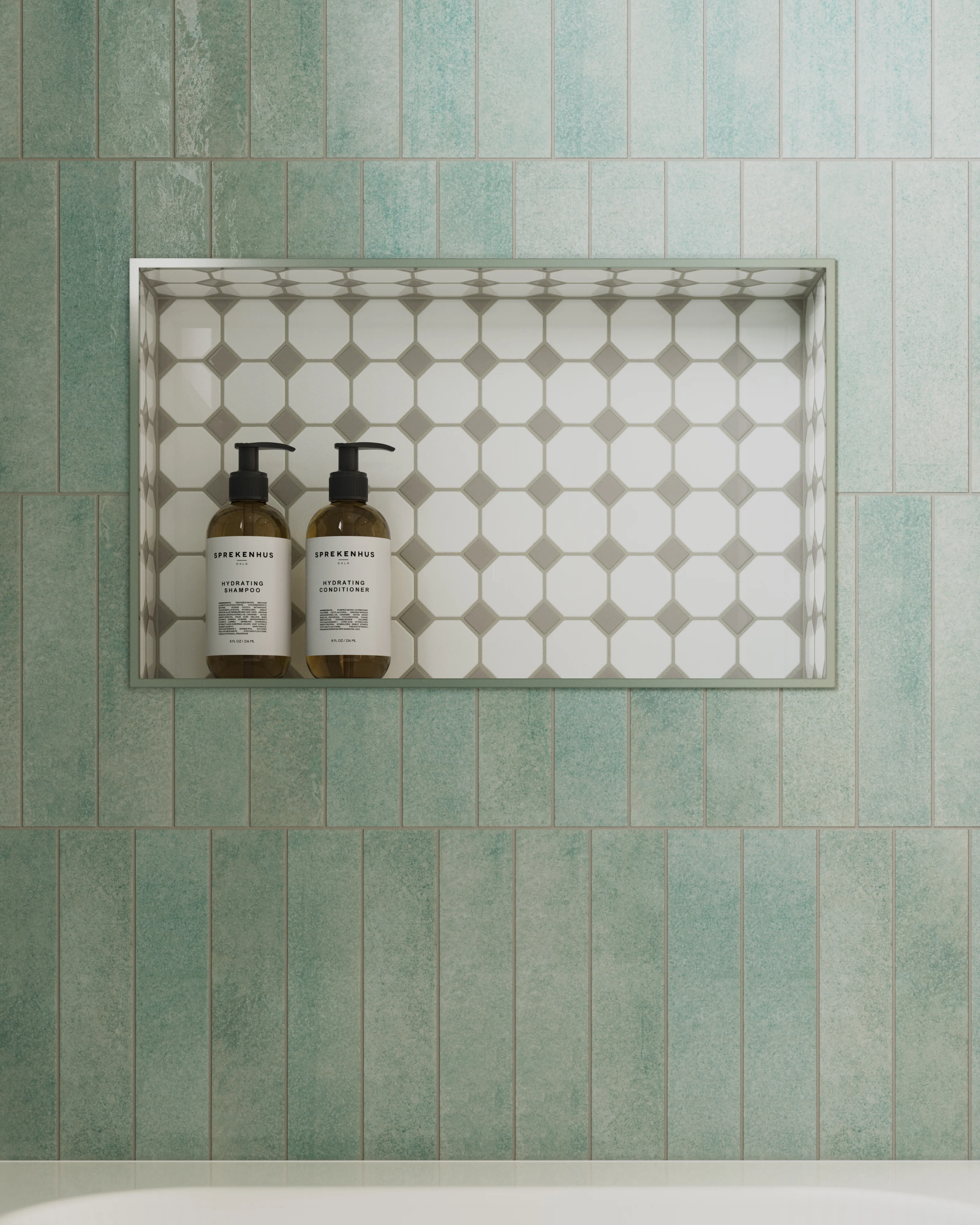 Aurelia 2.5 x 11 Glossy Porcelain Subway Tile in Seafoam - Image 10
