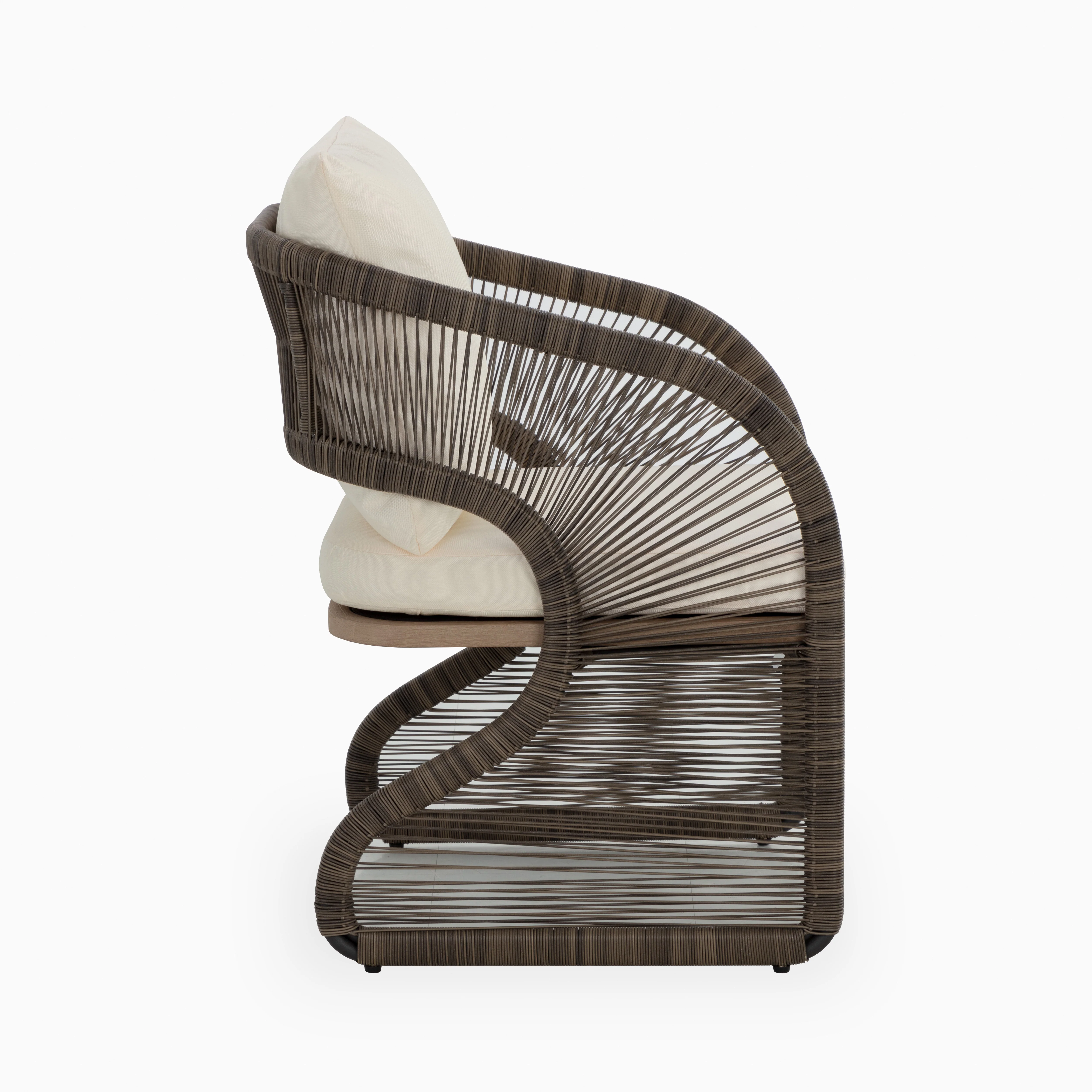 Aurelle Outdoor Lounge Chair in Cream - Image 3
