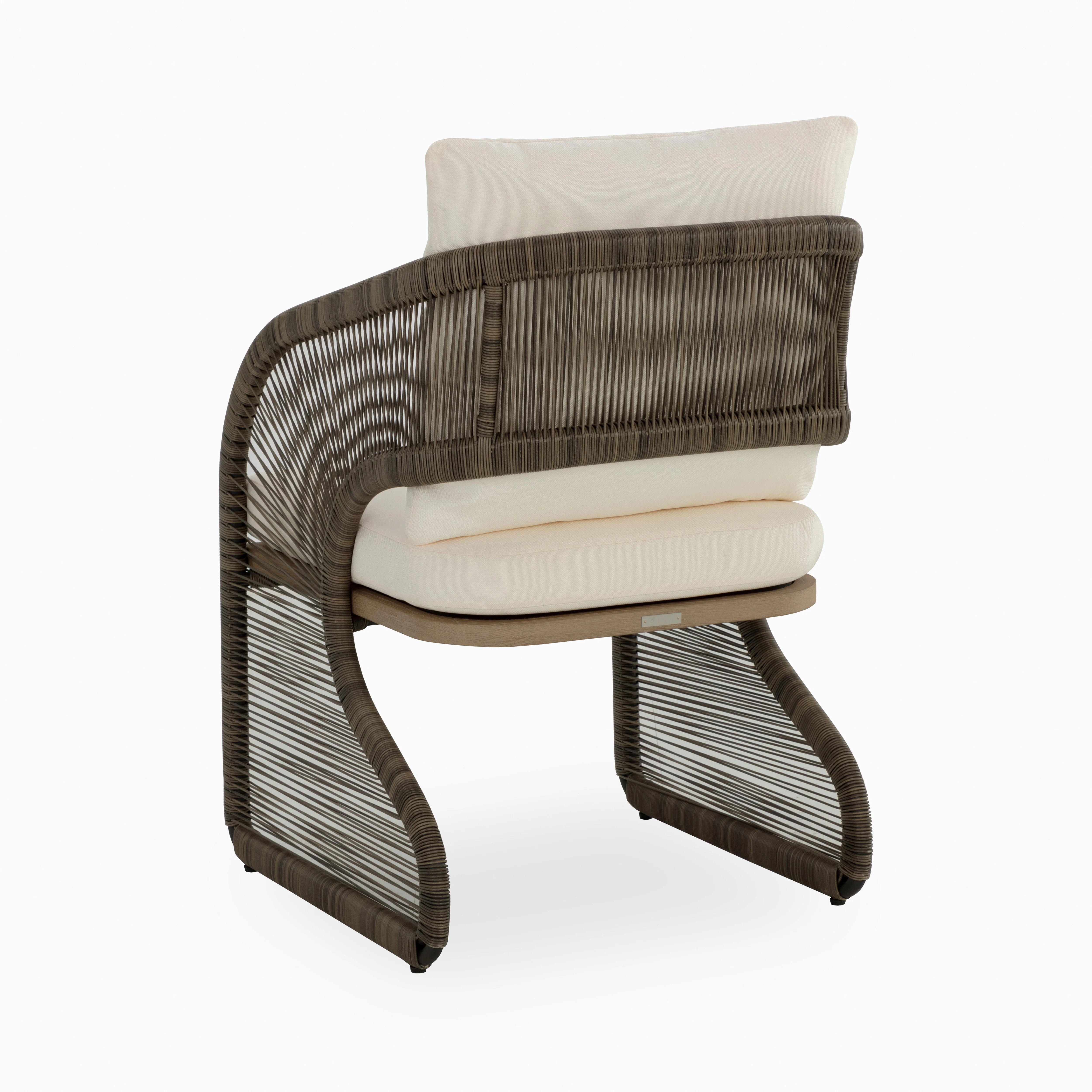 Aurelle Outdoor Lounge Chair in Cream - Image 4